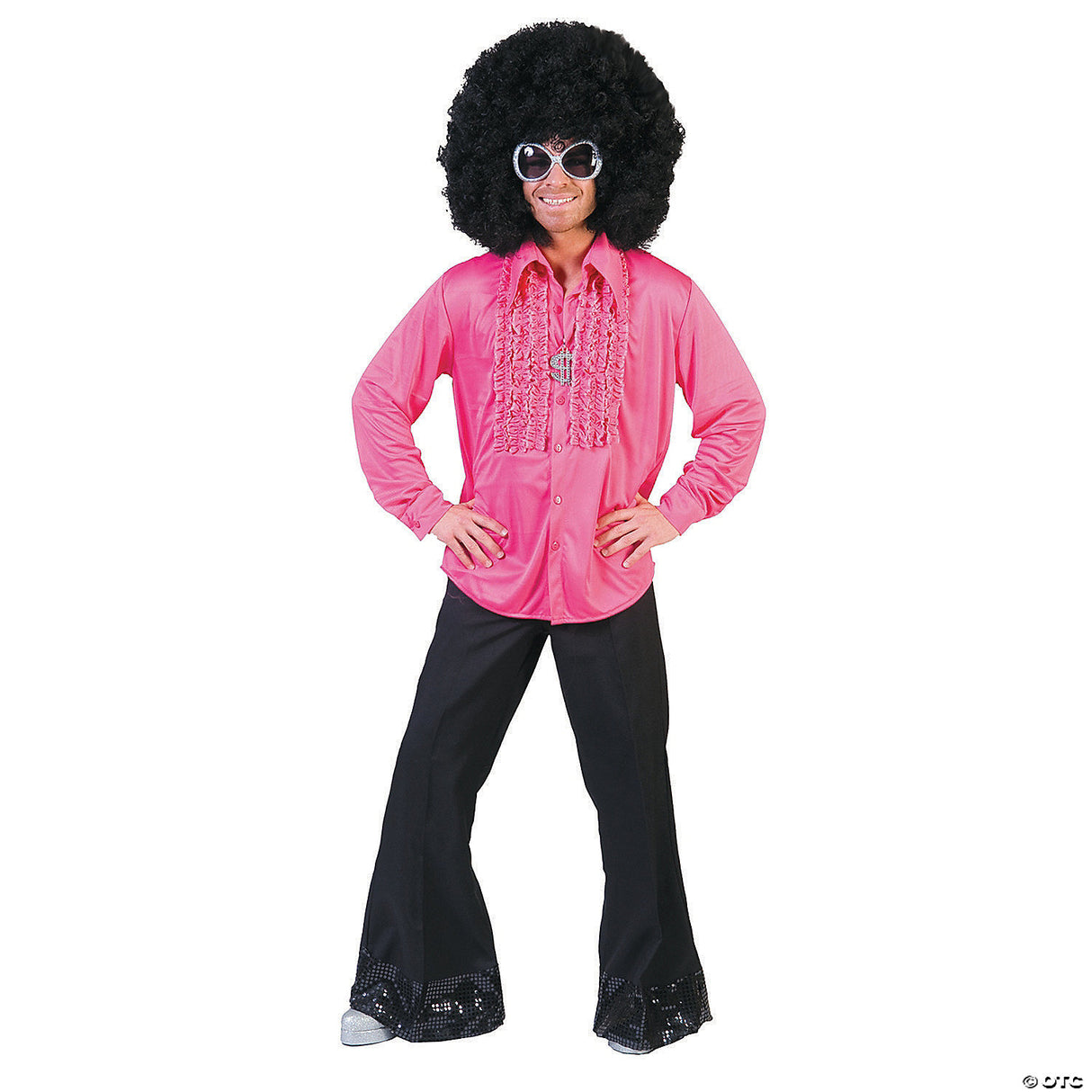 Saturday Night Fever Adult Pink Costume Medium – Disco 70s Party Outfit Cosplay
