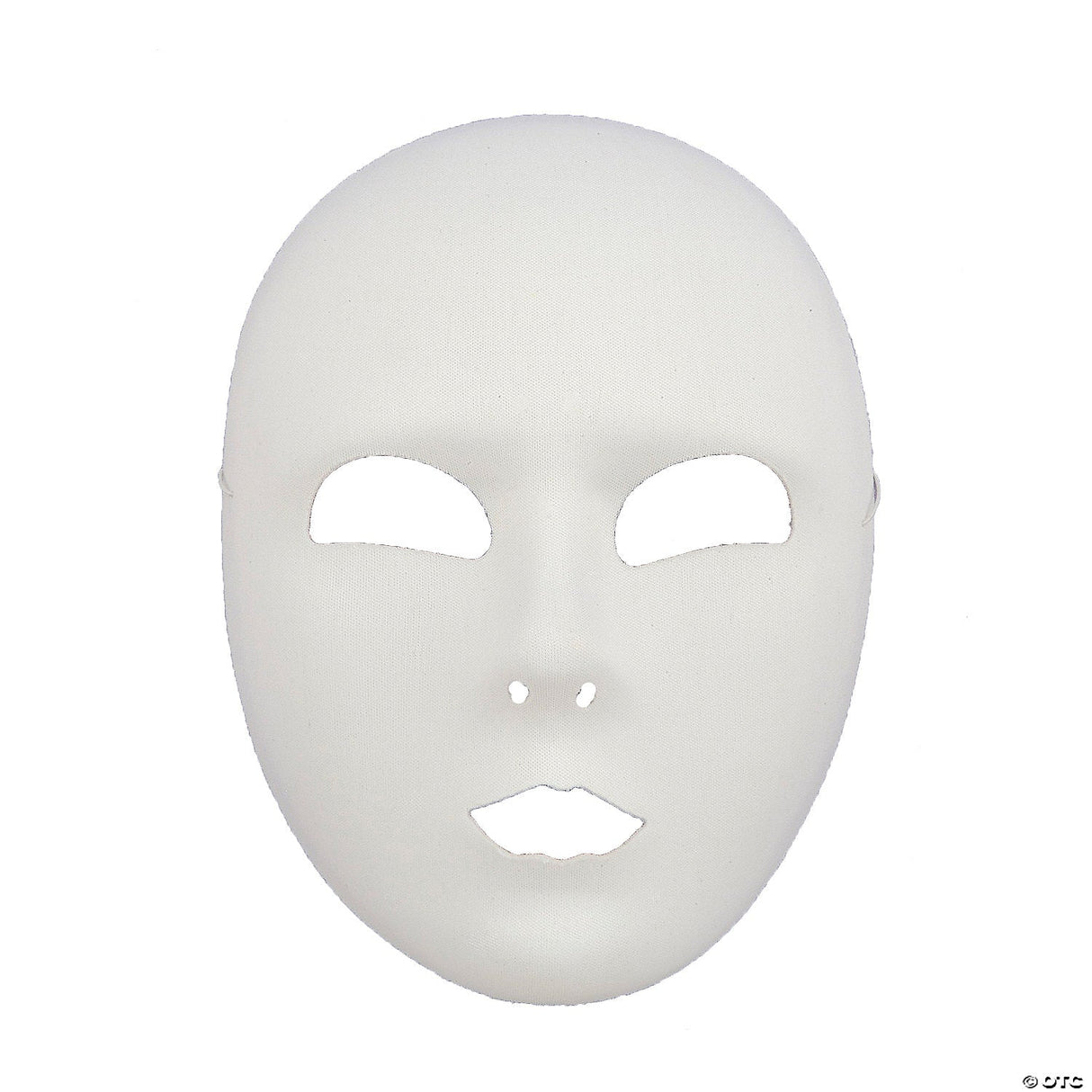 Adults Full Face White Mask - Creepy Scary Halloween Costume Accessory Prop