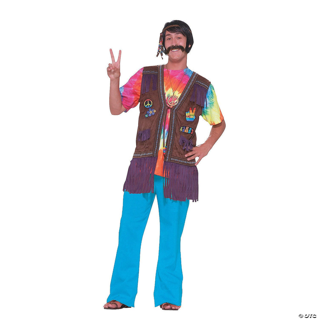 Men's Hippie Peace Vest - Standard