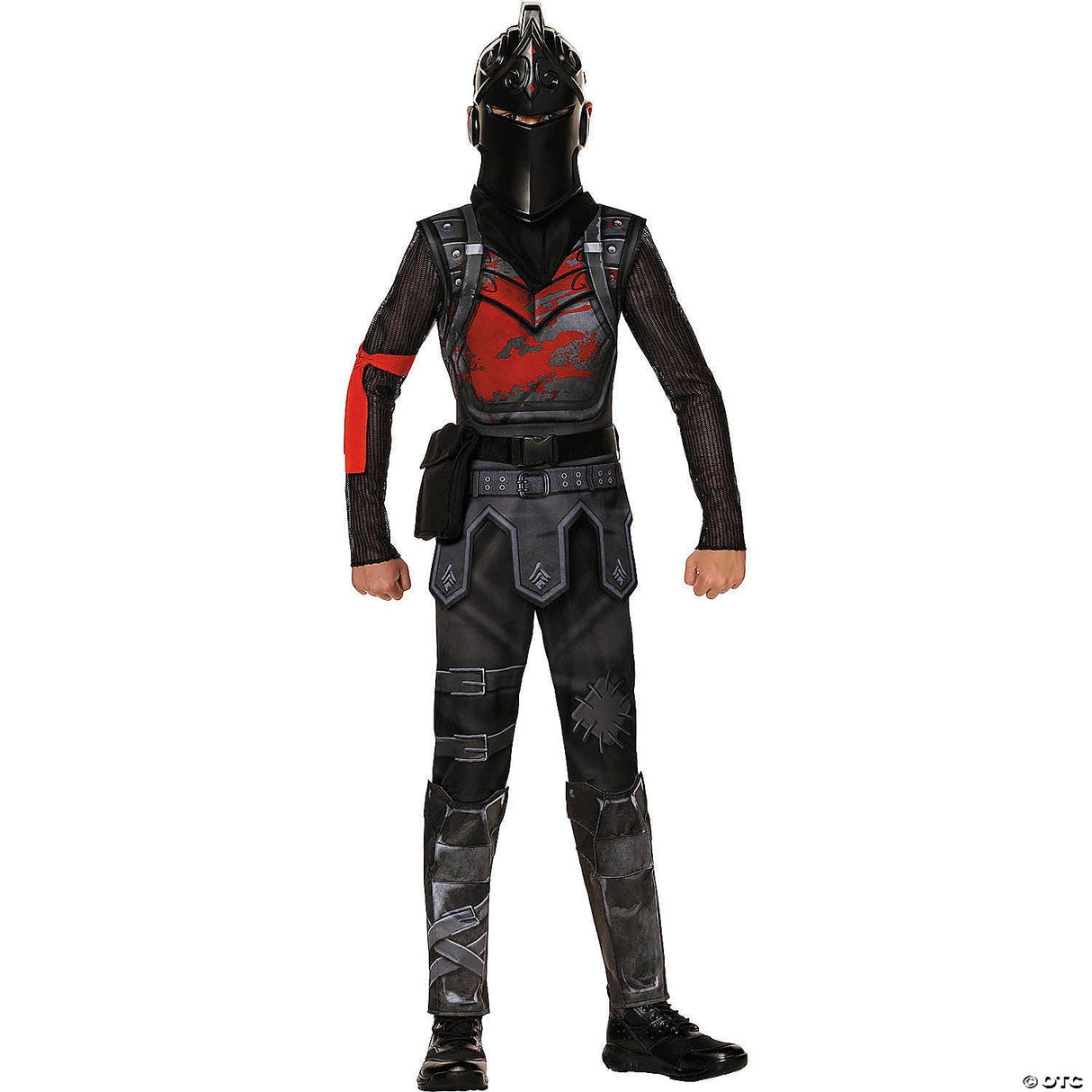 Kids Fortnite Black Polyester Jumpsuit Black Knight Costume - Large 10-12