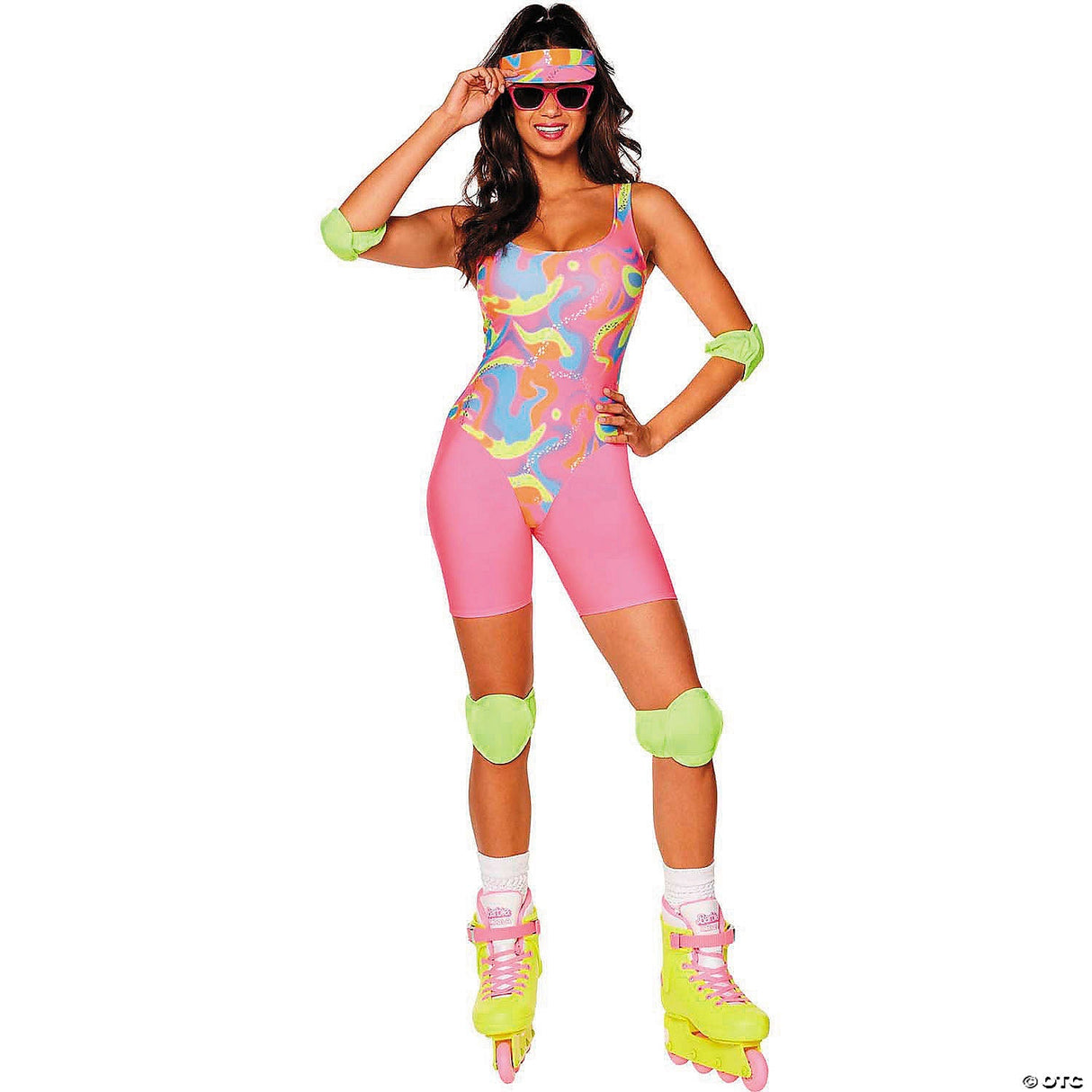 Adults Barbie® Movie Pink & Yellow Skating Barbie Costume - Medium 8-10