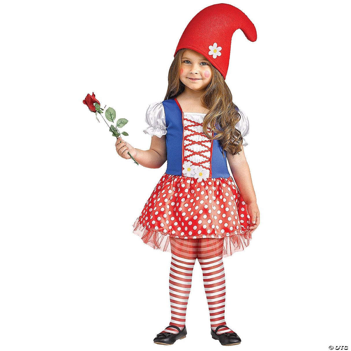 Girl's Gnome Costume 2T – Toddler Halloween Cosplay Dress Up Outfit