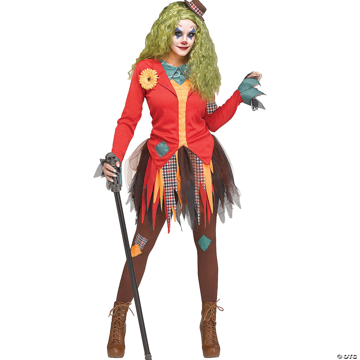 Women’s Rowdy Clown Costume – Circus Jester Cosplay Outfit SM/MED