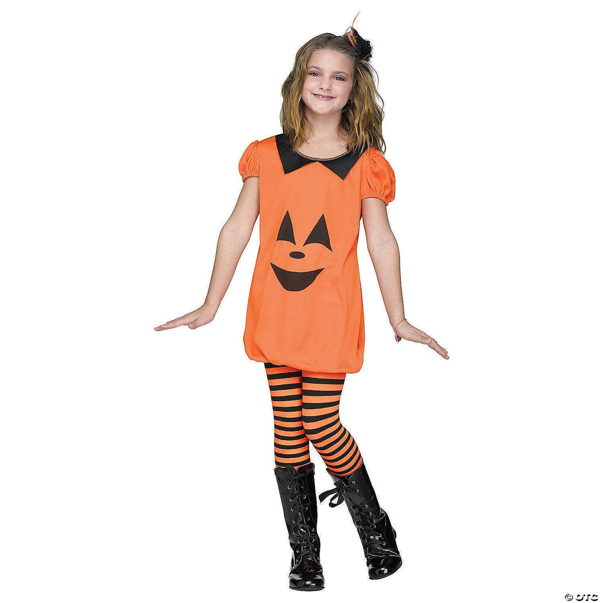 PUMPKIN ROMPER CH LRG 12-14