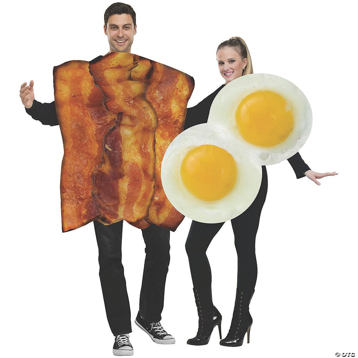 Adult's Bacon And Eggs Funny Couples Halloween Costumes Accessory Party Cosplay
