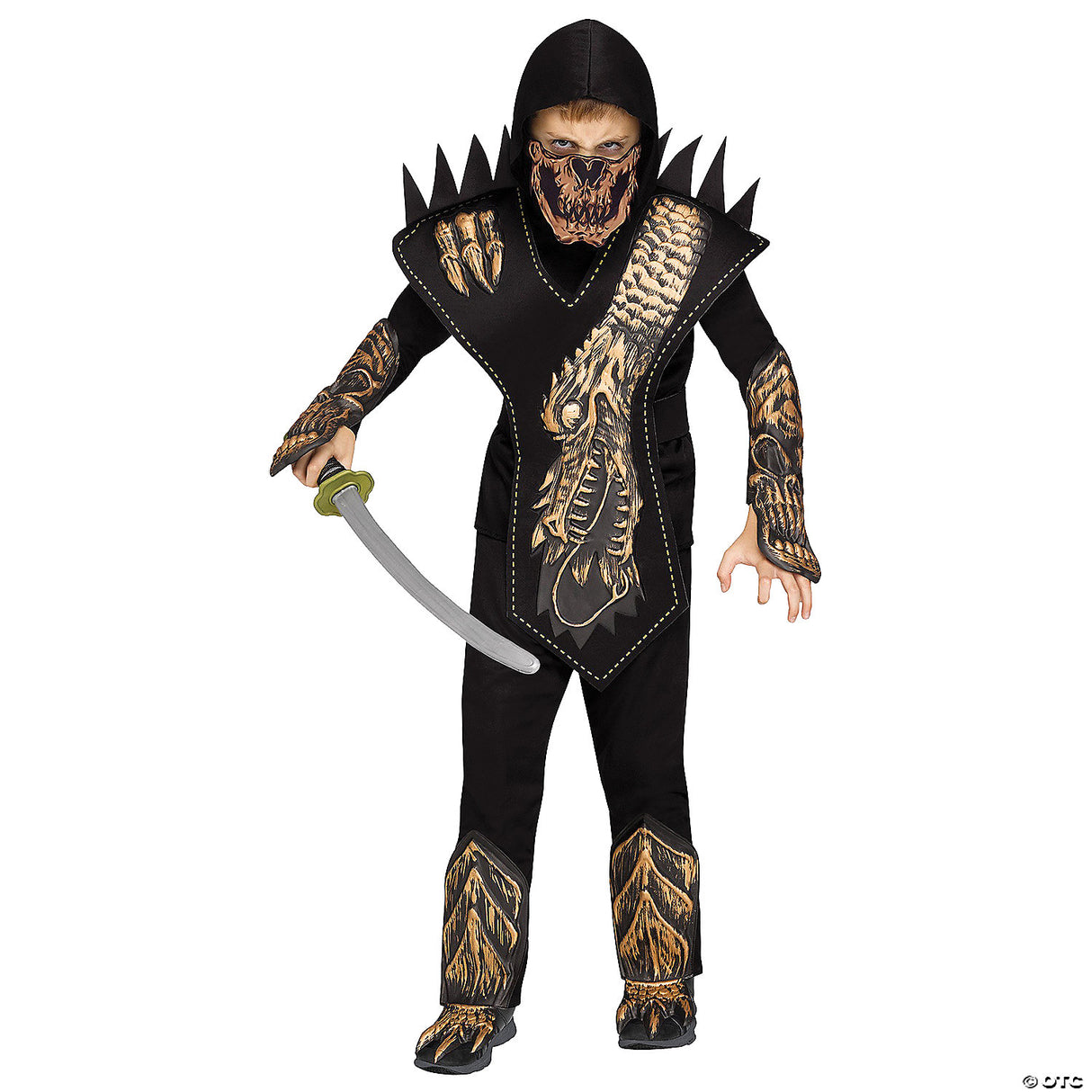 BOY'S DRAGON SKULL NINJA COSTUME - Kids Halloween Costume Dress Up Party