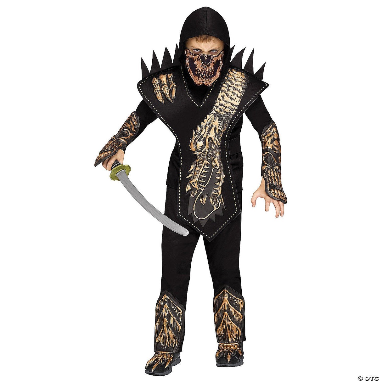 BOY'S DRAGON SKULL NINJA COSTUME - Kids Halloween Costume Dress Up Party