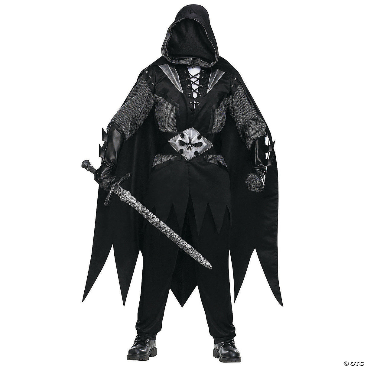 Men's Evil Knight Costume - Scary Halloween Costume Adult Outfit Cosplay Party E