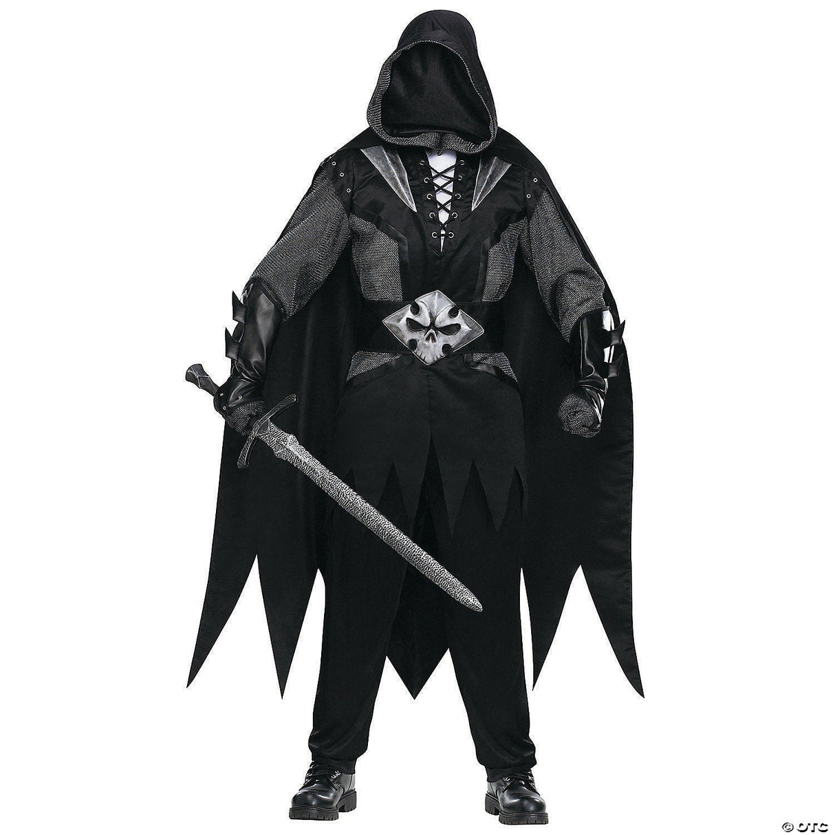 Men's Evil Knight Costume - Scary Halloween Costume Adult Outfit Cosplay Party E