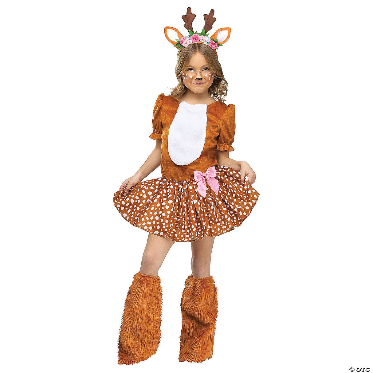 Girl's Oh Deer Costume Small – Cute Kids Halloween Cosplay Party Outfit