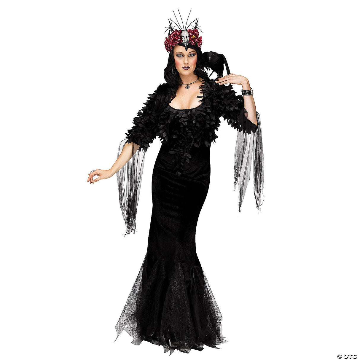 WOMEN'S RAVEN MISTRESS COSTUME - Gothic Halloween Costume Adult Cosplay Party