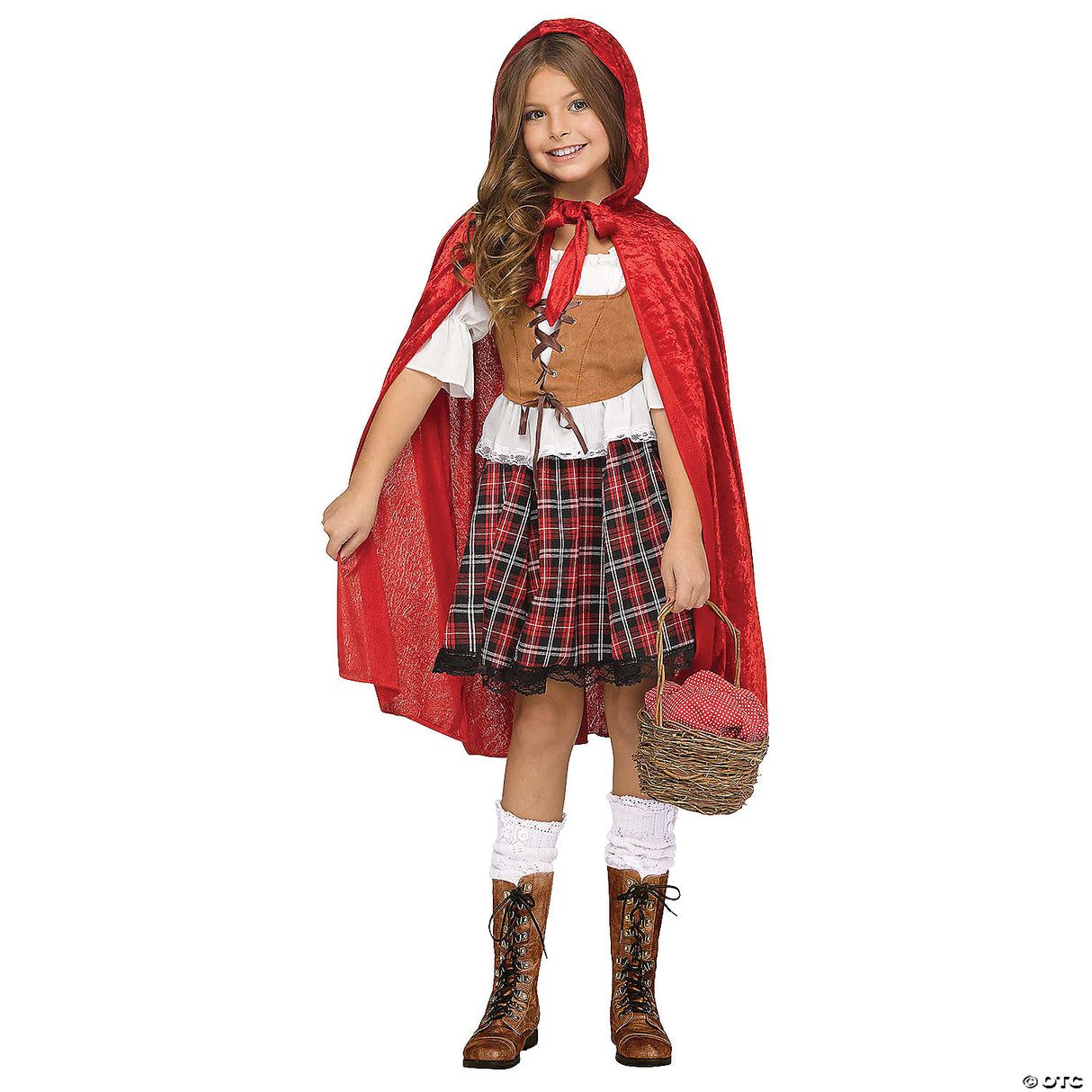 RED RIDING HOOD CH SM 4-6 - Scary Girls Halloween Costume Dress Up Party Outfit