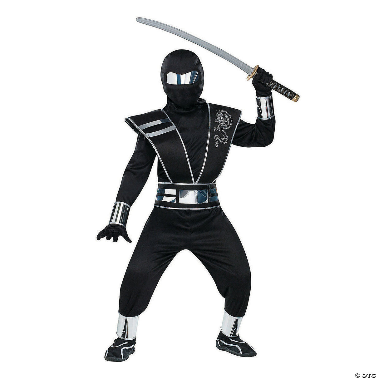 SILVER MIRROR NINJA CHLD SM 4- - Halloween Costume Cosplay & Party Outfit Kids