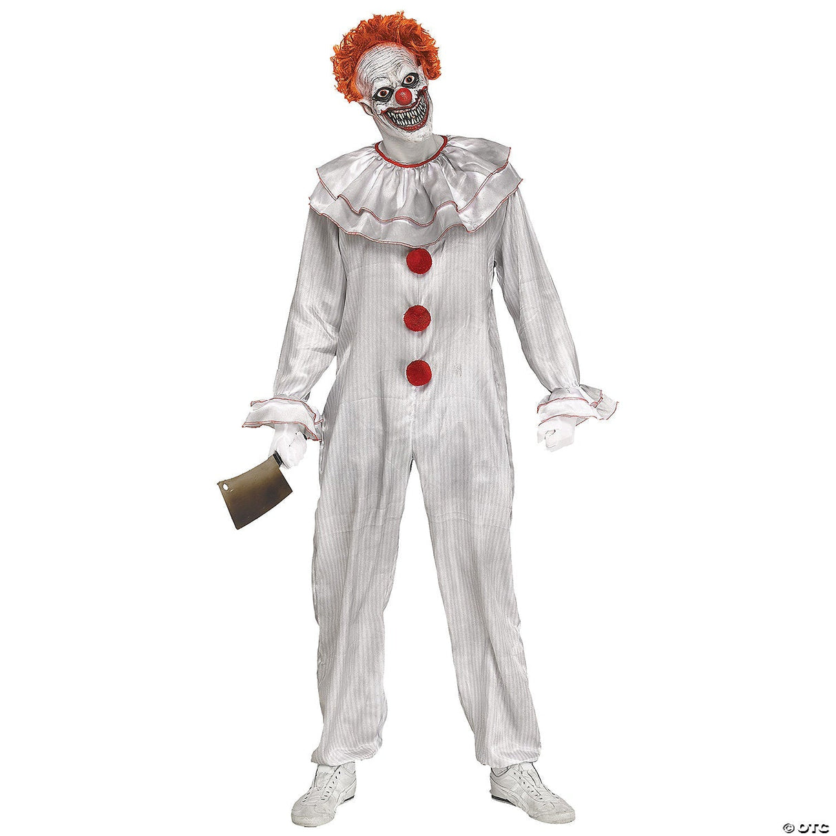 Adults Carnevil Clown Costume – Scary Circus Halloween Cosplay Party Outfit