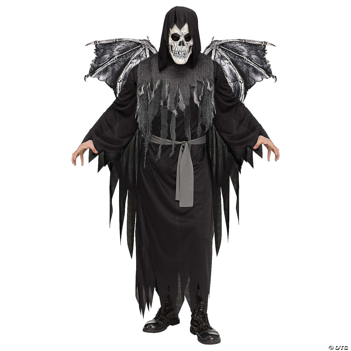 Adults Winged Reaper Costume – Scary Halloween Cosplay Party Outfit