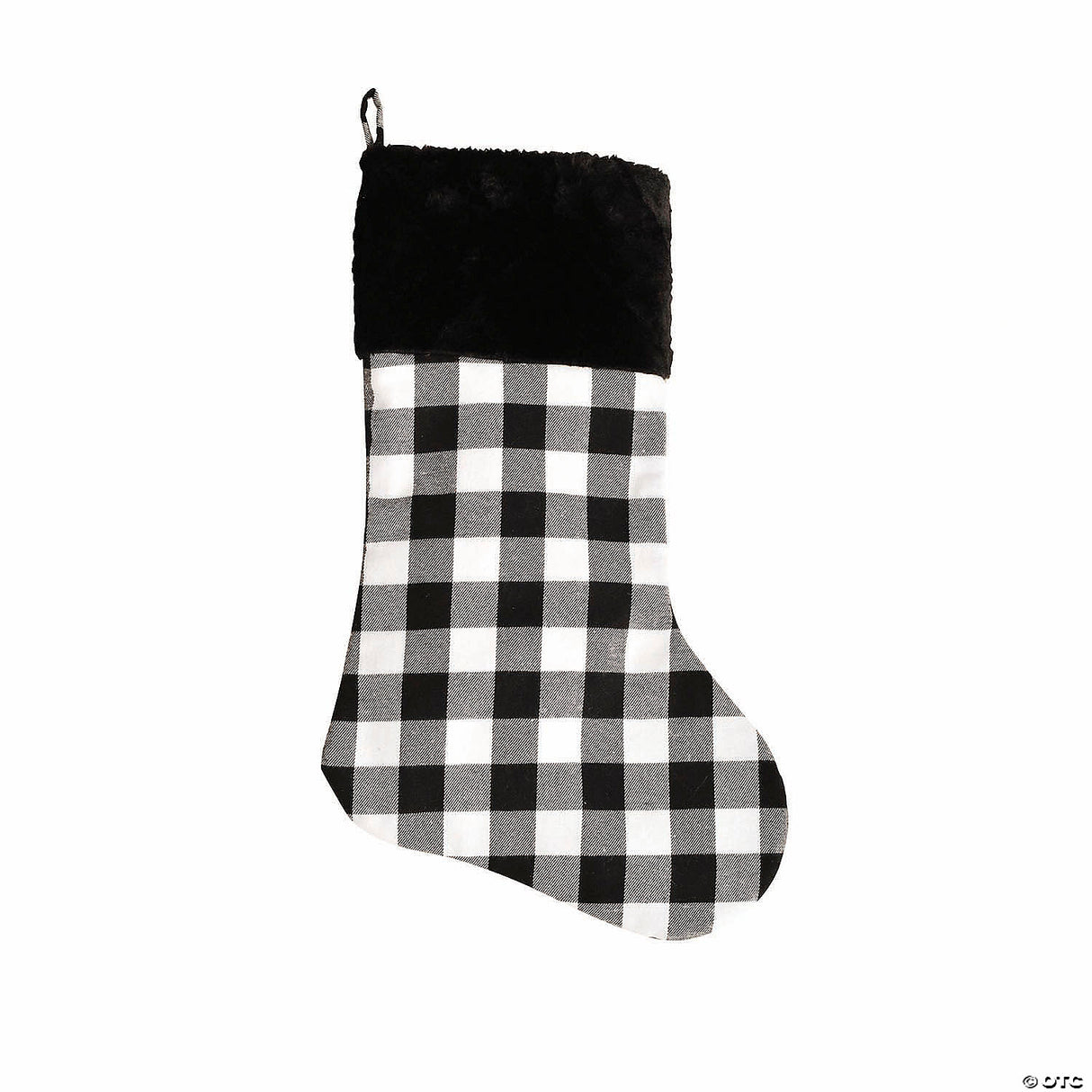 Blk Wht Merry Match Stocking