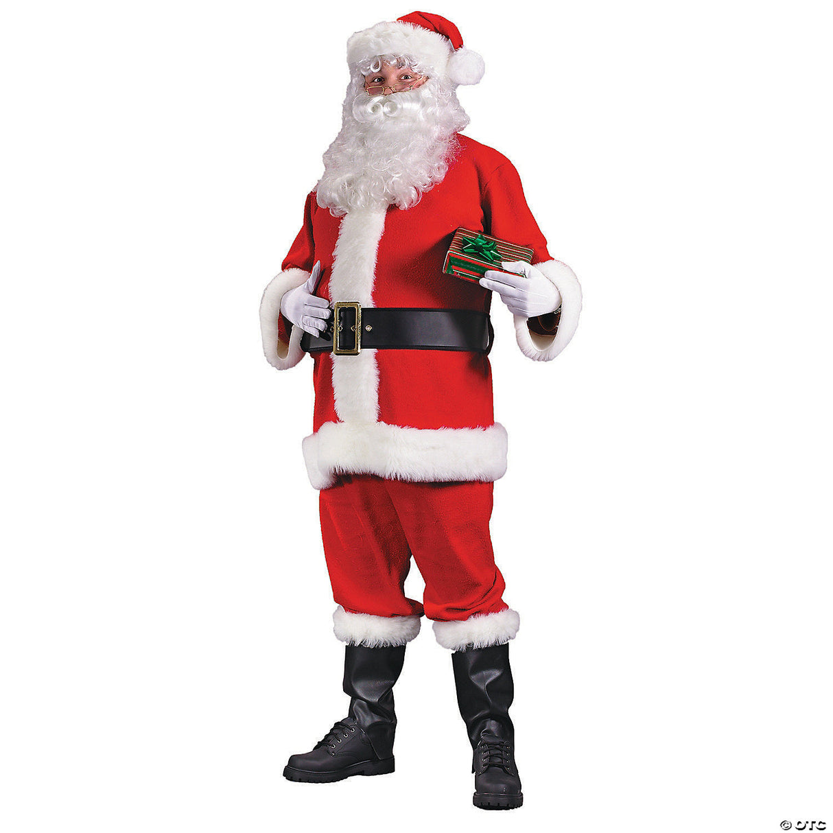 Adult Economy Santa Suit Costume – Classic Red Christmas Holiday Party Outfit