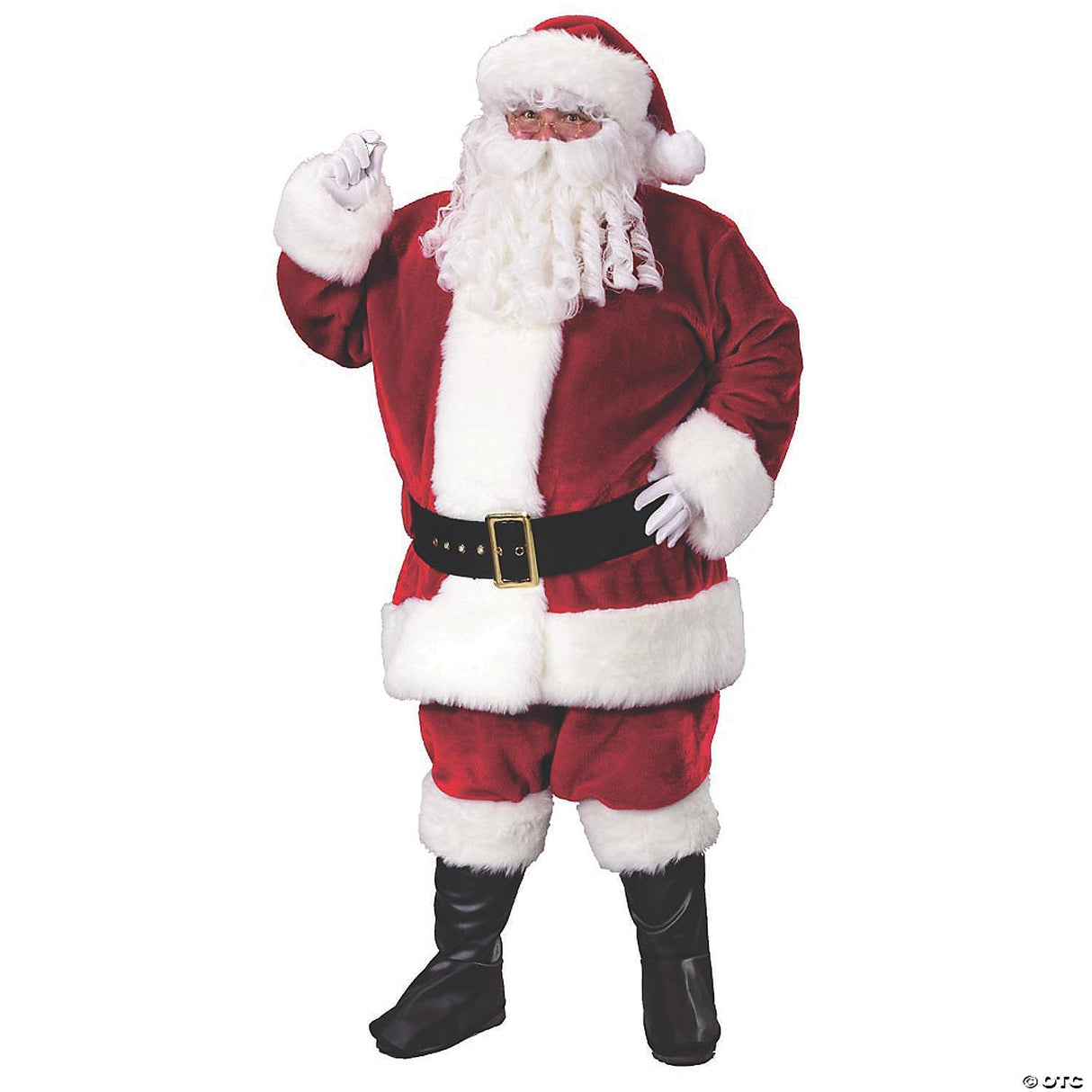 Men's Premium Plush Santa Suit Costume - Adult Halloween Costume Accessory Party