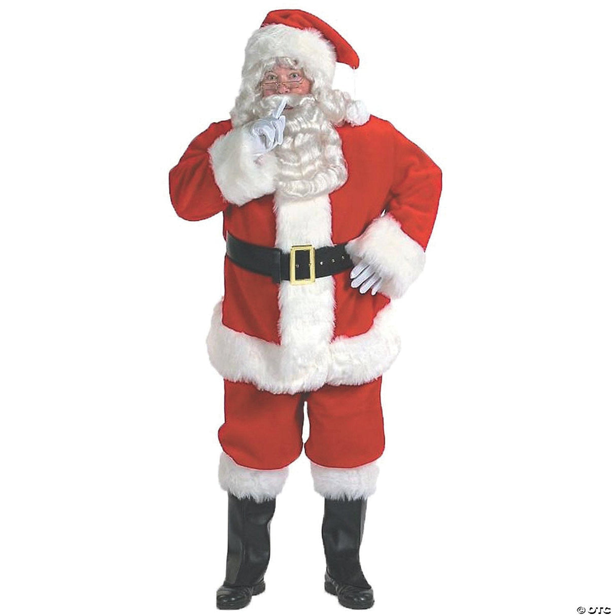 Men's Plus Size Rich Velvet Santa Suit Costume - Adult Halloween Costume  - Adul