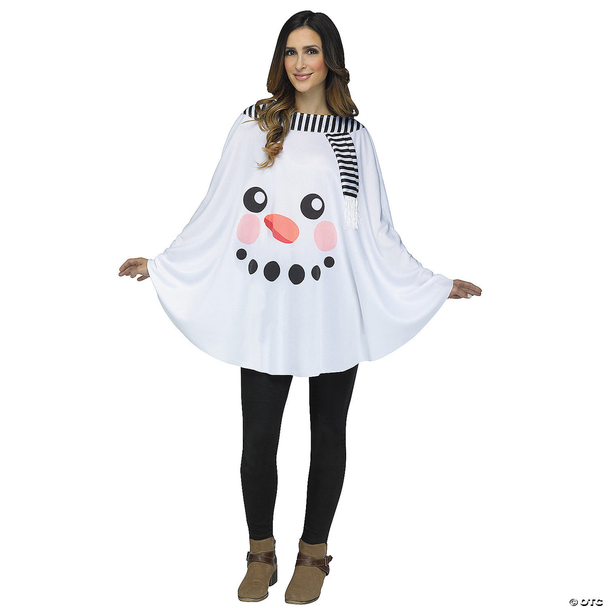 Women’s Snowman Poncho – Cute Christmas Holiday Costume