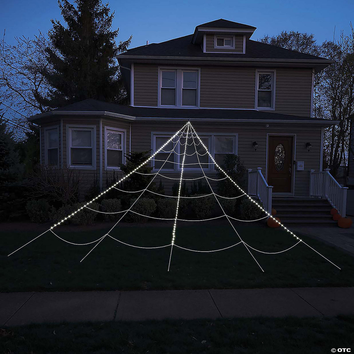 Spider Yard Web 12' Light Up LED - Halloween Yard Decoration Outdoor Display