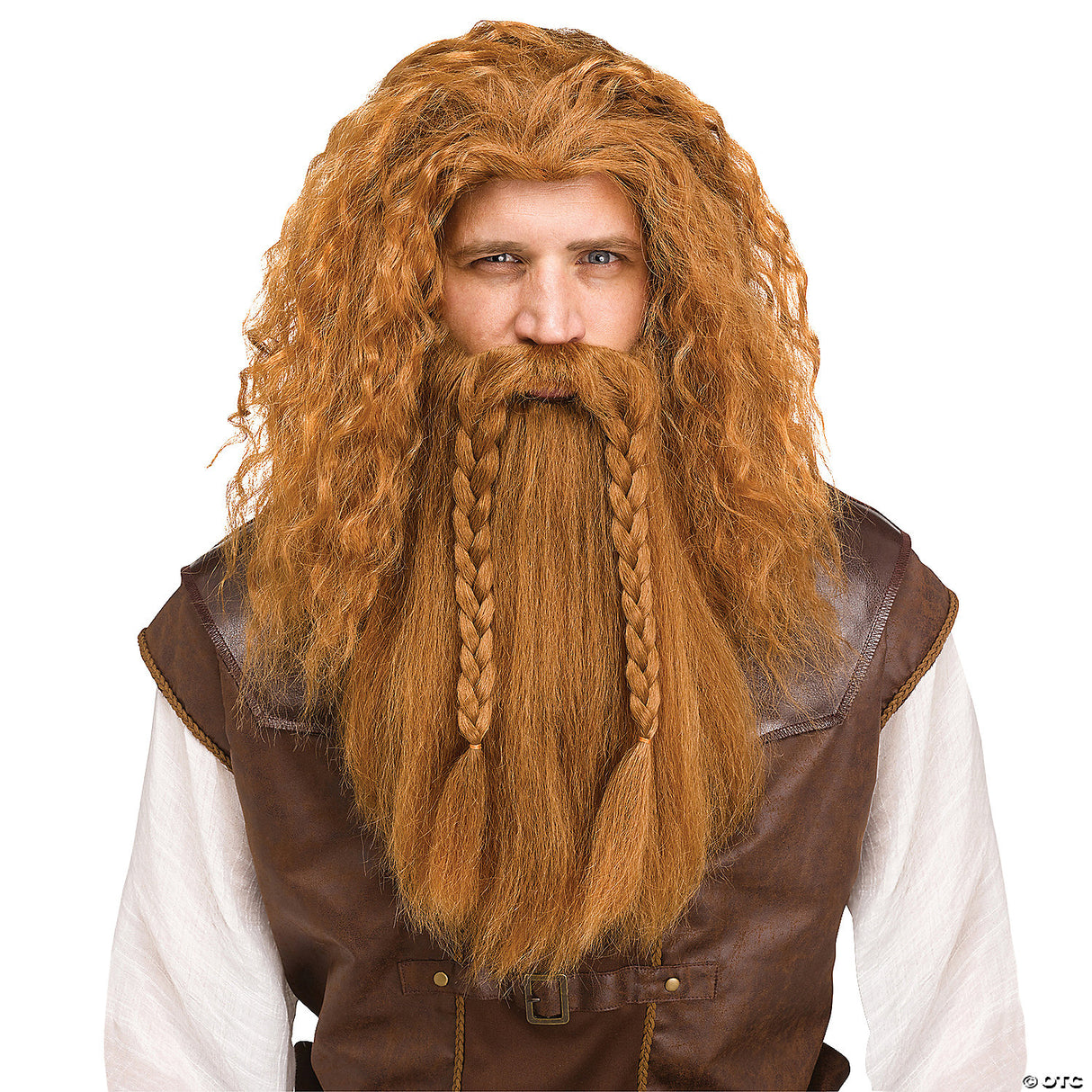 Men's Auburn Viking Wig & Beard Set