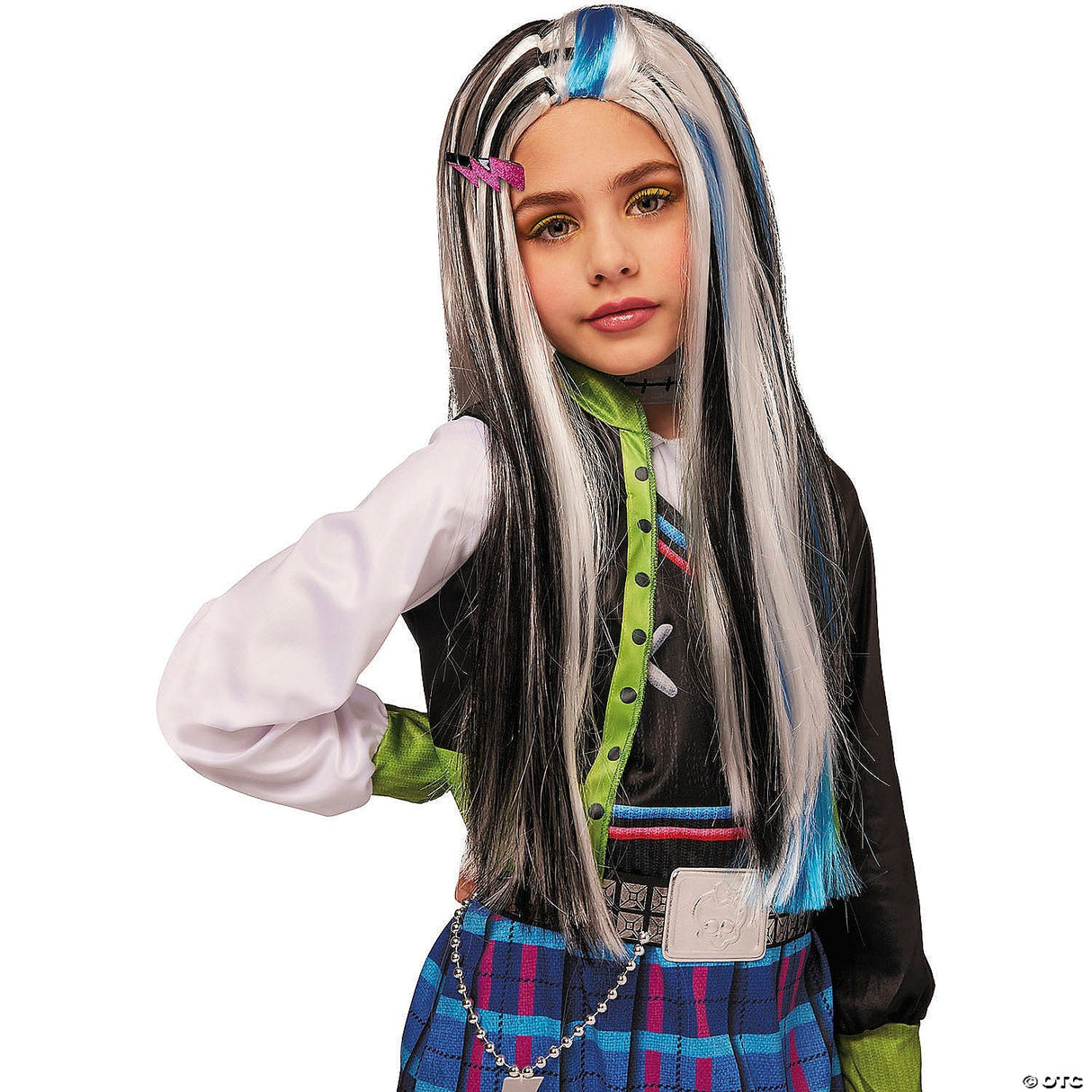 Kids Monster High™ Frankie Stein Multicolor Full-length Wig