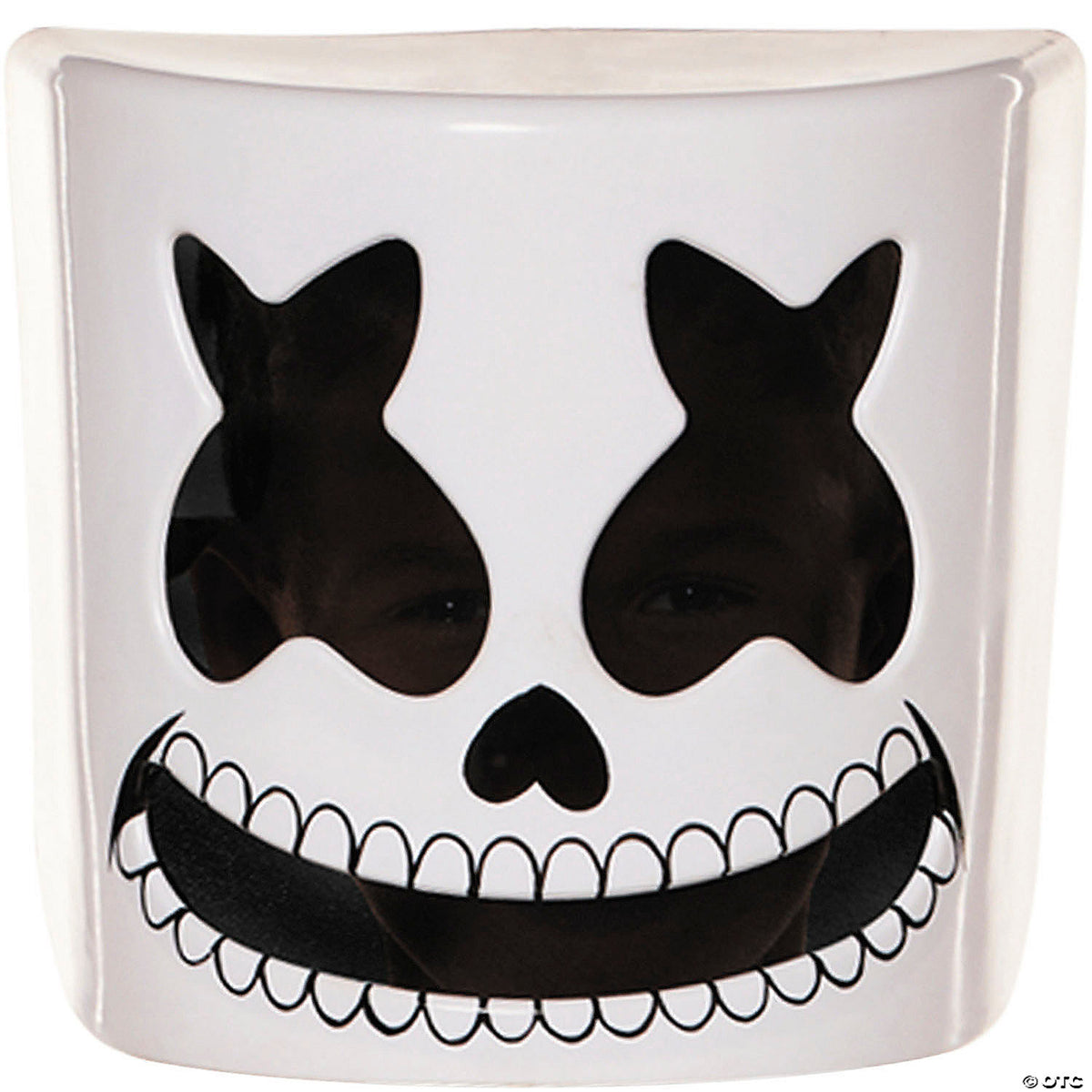 Kids Marshmello Skeleton Plastic Half Mask - One Size