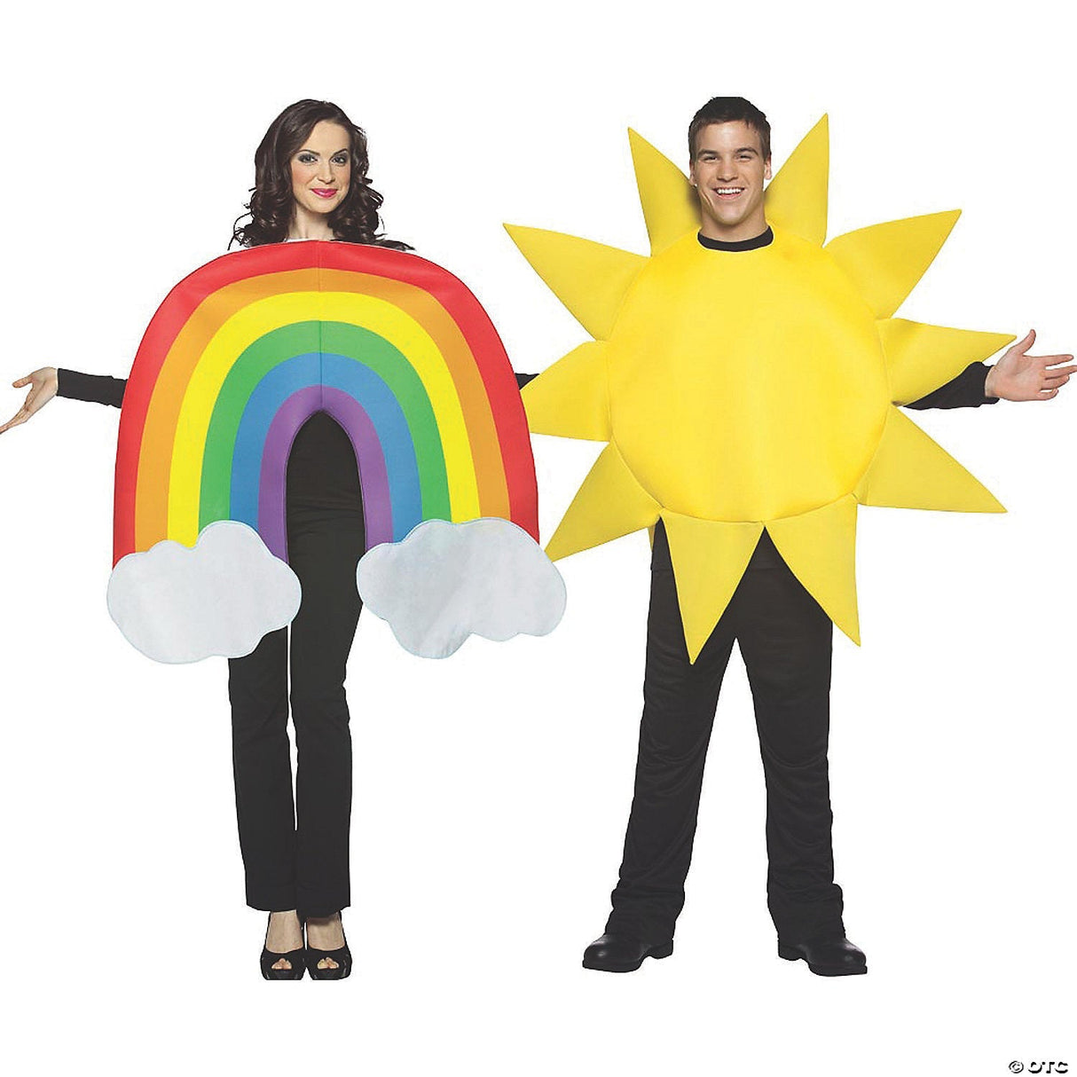 Adults Rainbow And Sun Funny Couples Halloween Costumes Accessory Party Cosplay