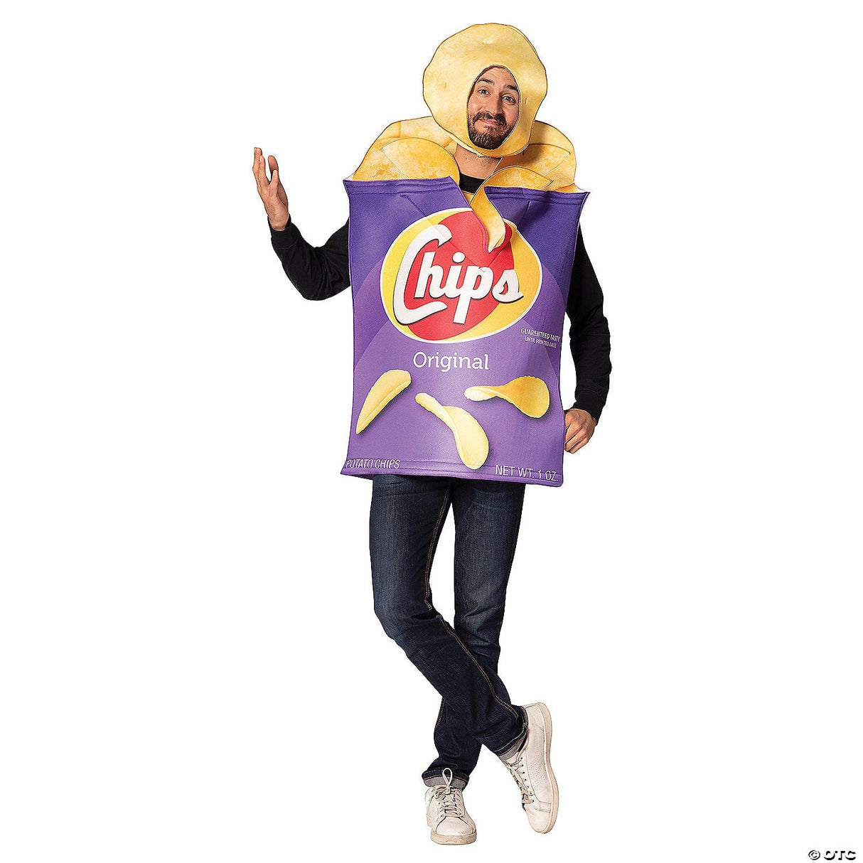 Adults Potato Chips Bag Costume Funny Snack Food Halloween Cosplay Party Outfit