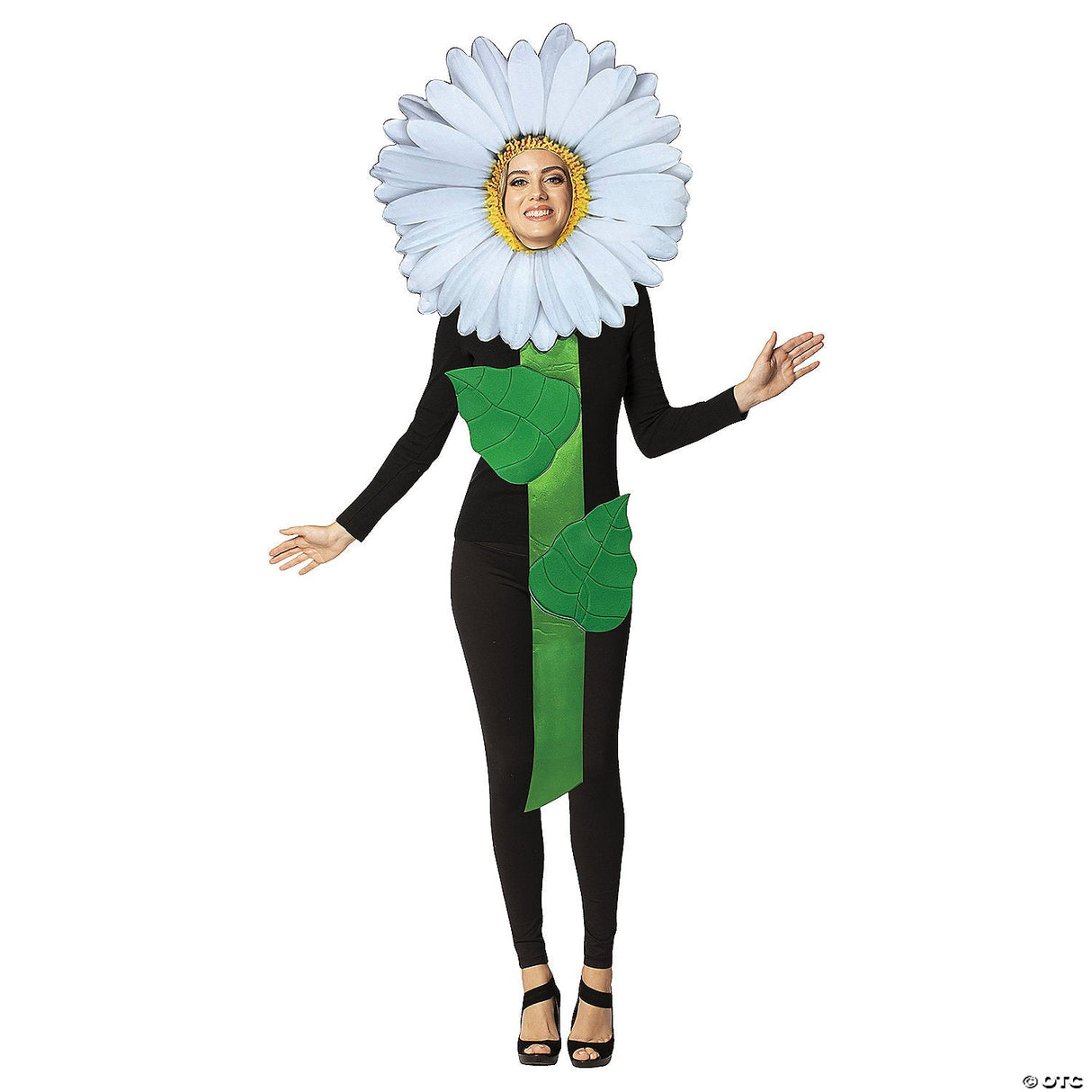 Adults Daisy Flower Costume – Cute Floral Halloween Cosplay Party Outfit