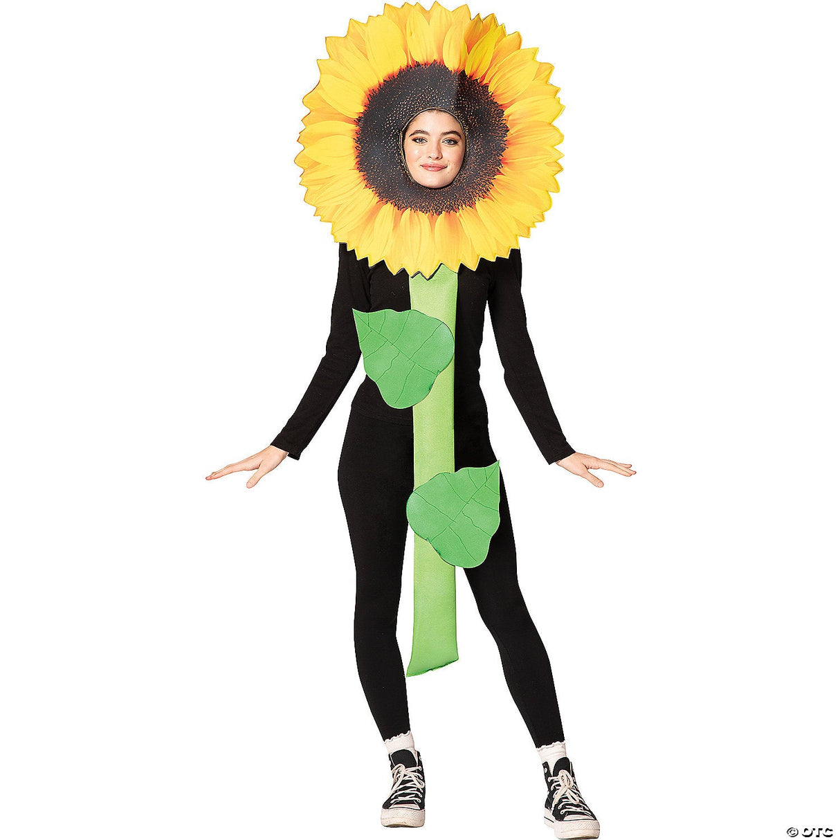 Adults Sunflower Costume – Funny Flower Halloween Cosplay Party Outfit