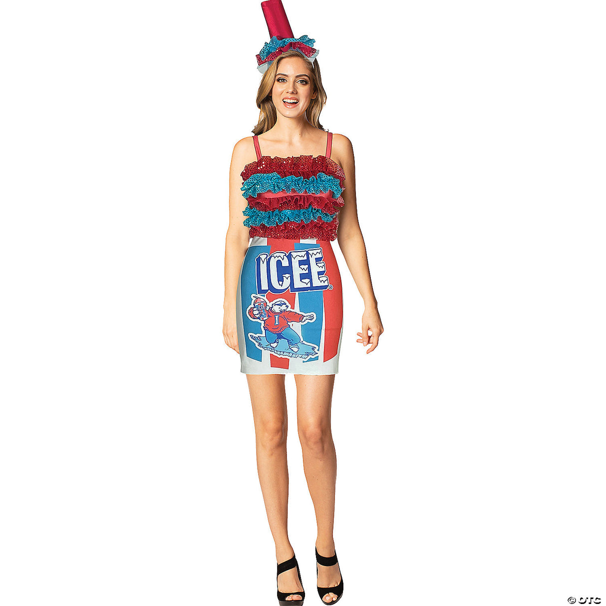 Women’s Icee Swirl Dress – Retro Frozen Drink Halloween Costume 4-8