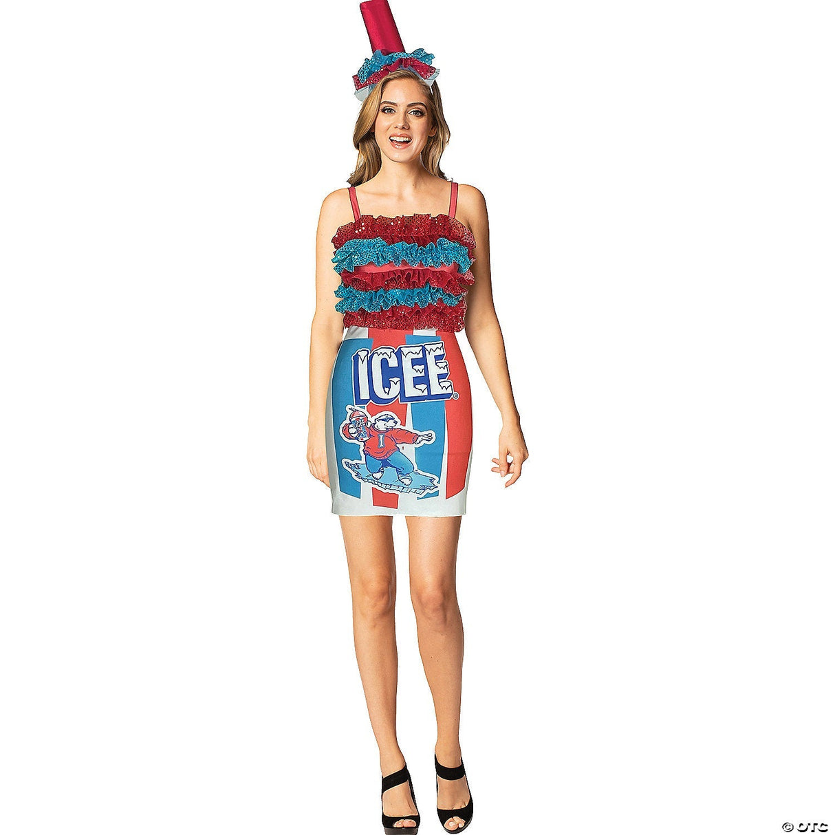Women’s Icee Swirl Dress – Retro Frozen Drink Halloween Costume 4-8