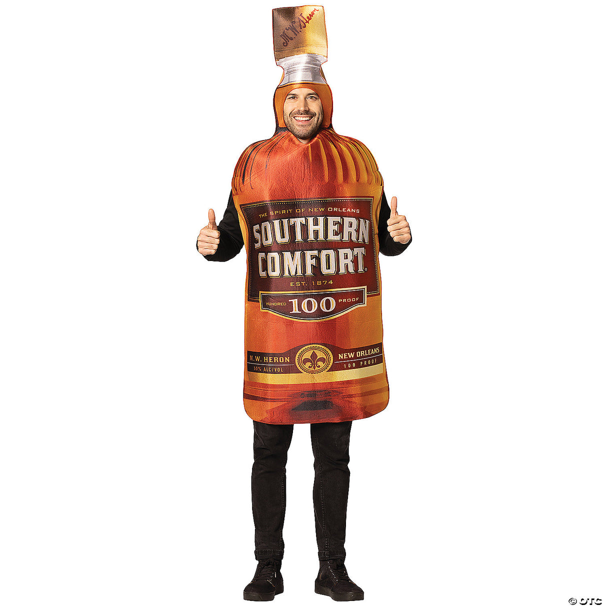 Adults Southern Comfort Bottle Costume – Funny Drink Halloween Cosplay Outfit