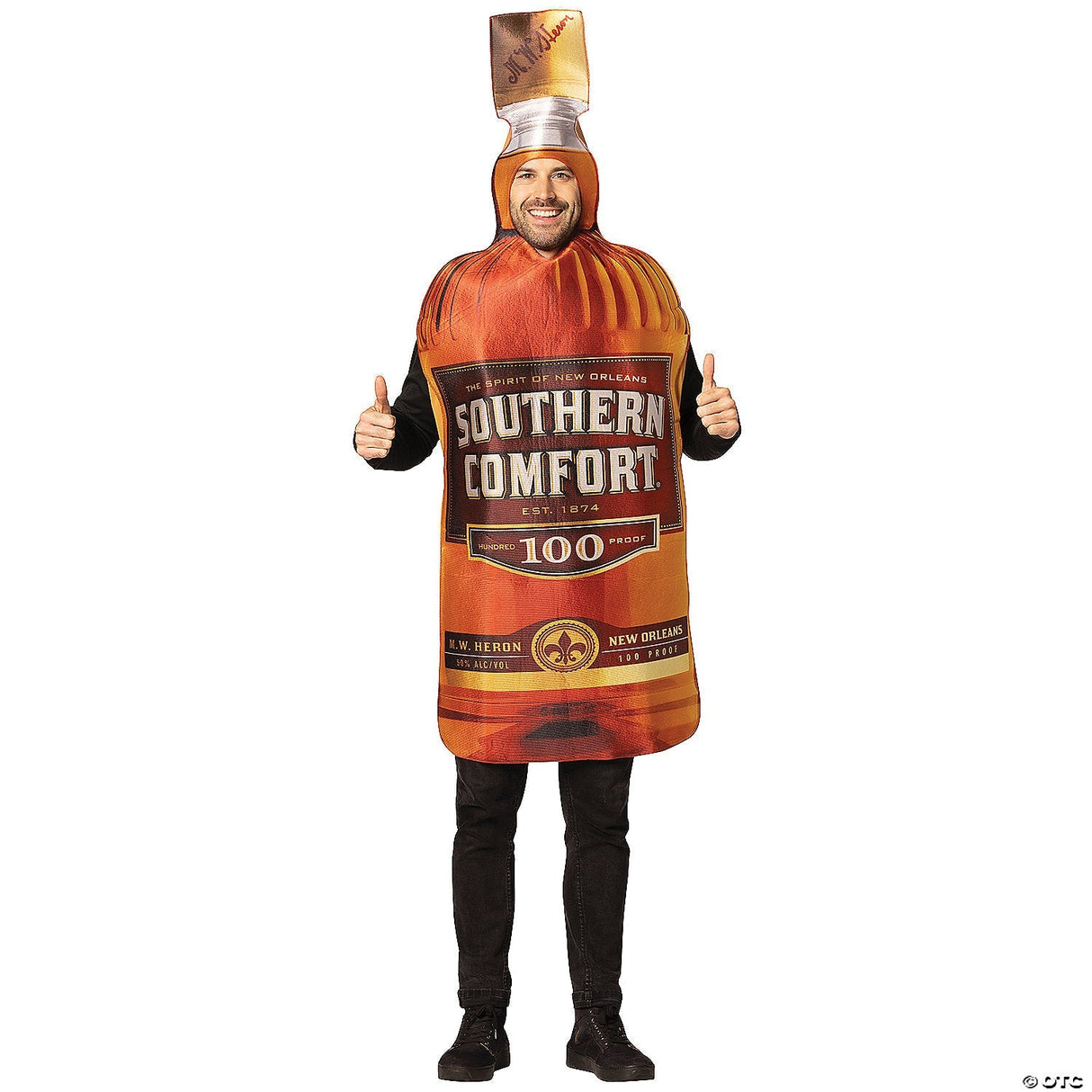 Adults Southern Comfort Bottle Costume – Funny Drink Halloween Cosplay Outfit