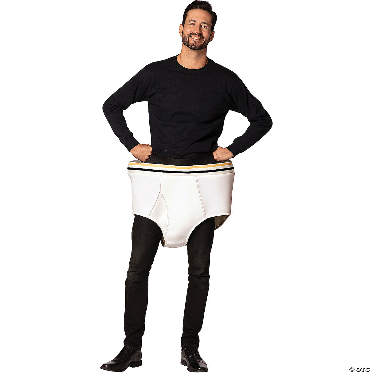 Adult Tighty Whities Underwear Costume – Funny Gag Halloween Party Outfit