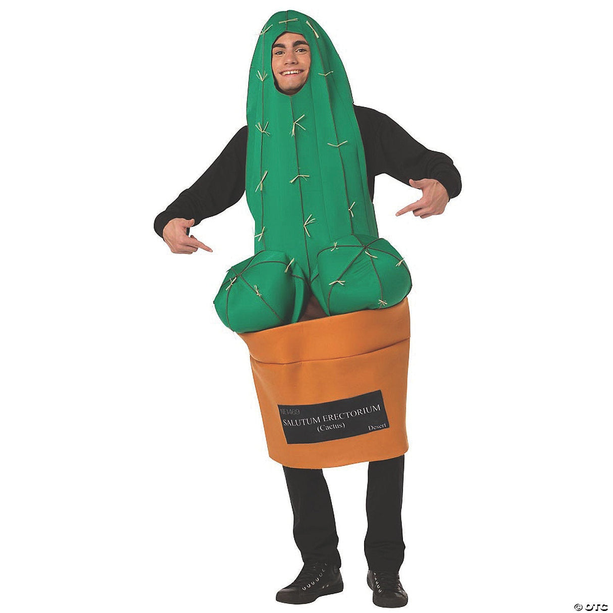Men's Happy Cactus Costume - Adult Halloween Costume Accessory Party Dress Up -