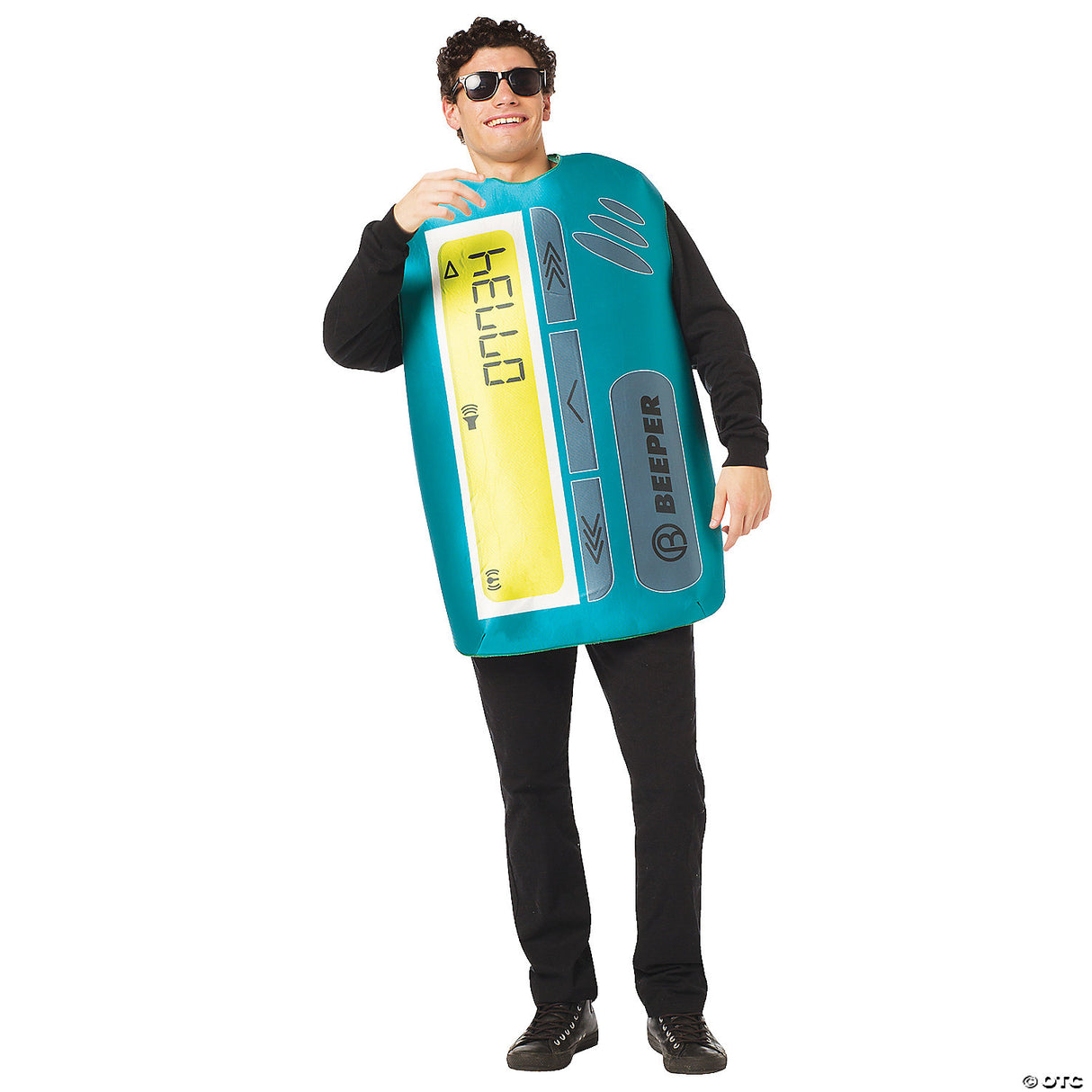 Adults Beeper Costume – Retro 90s Funny Halloween Cosplay Party Outfit