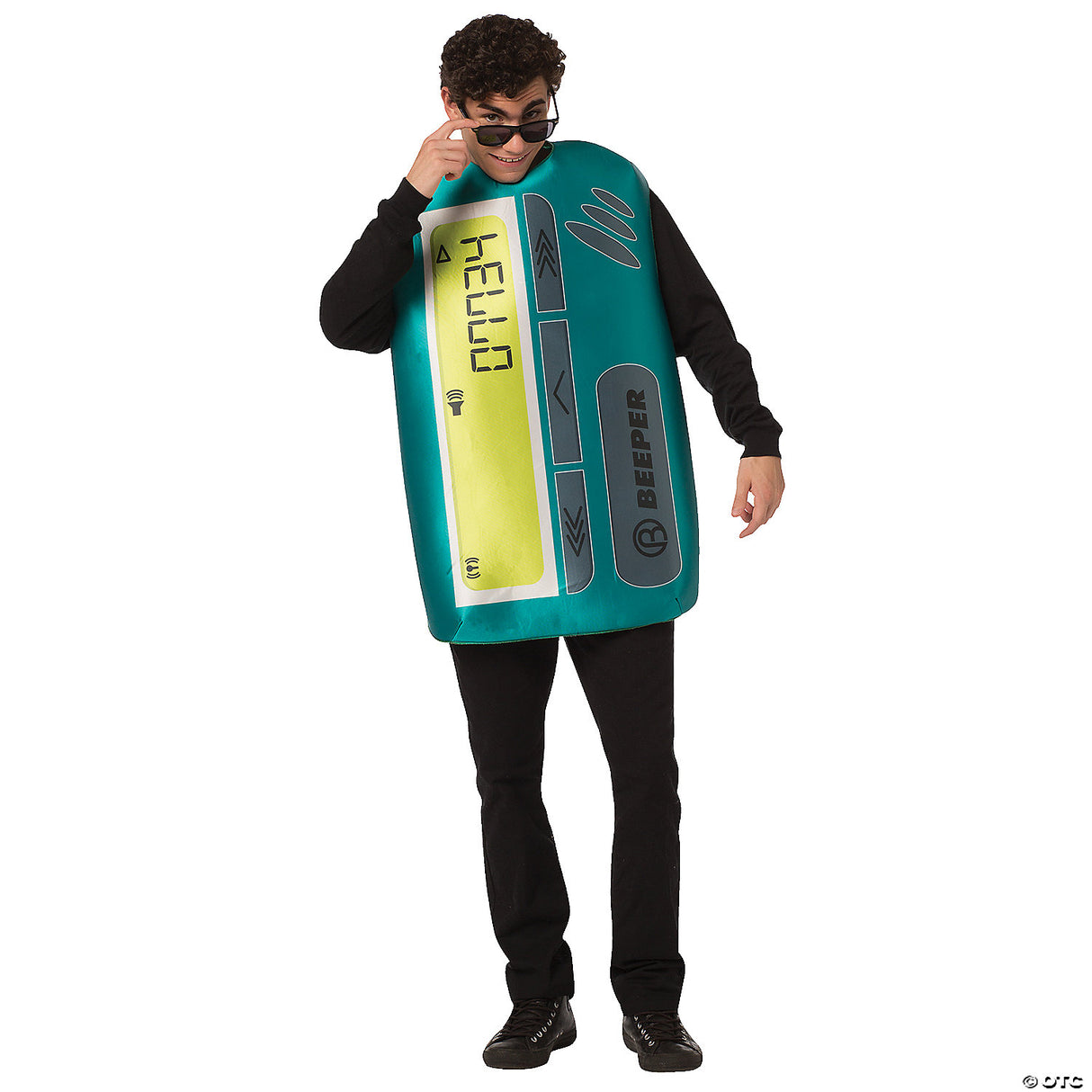 Adults Beeper Costume – Retro 90s Funny Halloween Cosplay Party Outfit