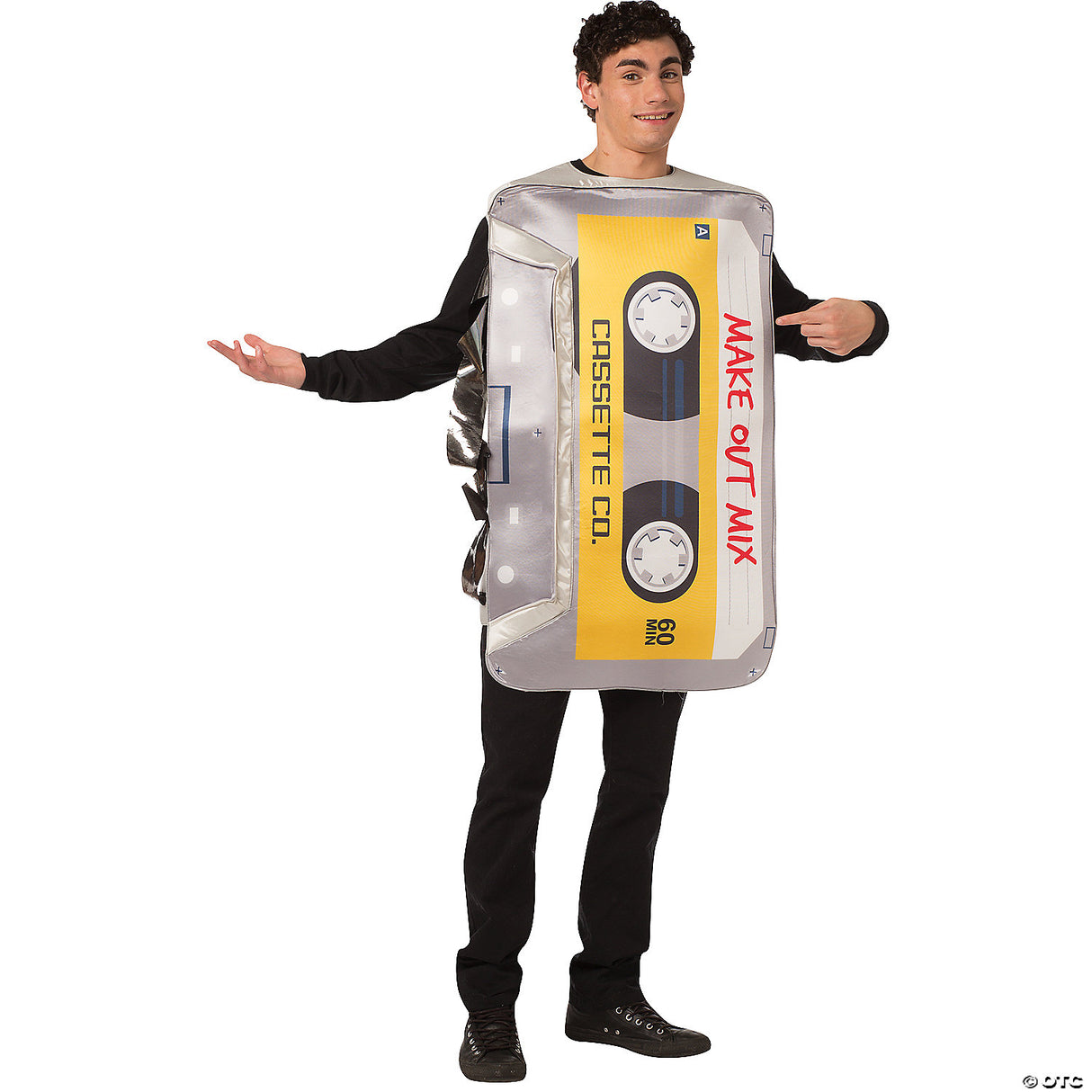 Adults Mix Tape Costume – Funny Retro Cassette Music Halloween Cosplay Outfit