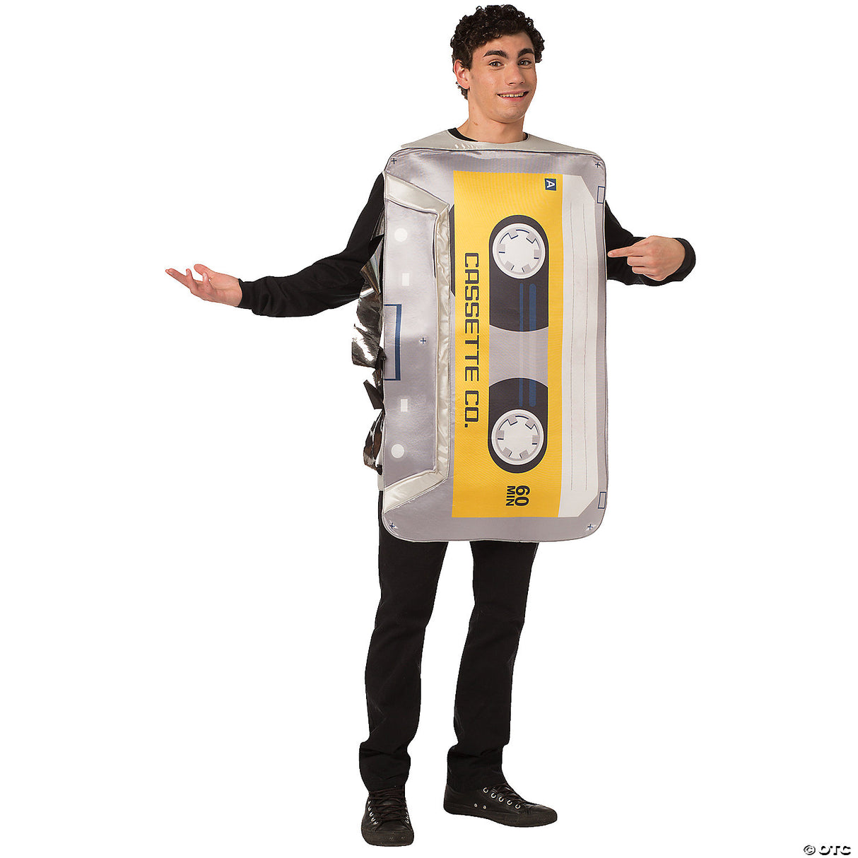 Adults Mix Tape Costume – Funny Retro Cassette Music Halloween Cosplay Outfit