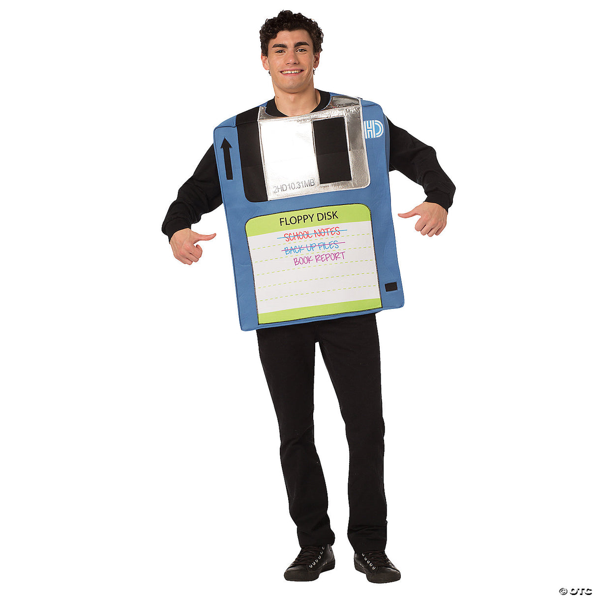 Adults Floppy Disk Costume – Funny Retro Computer Halloween Cosplay Party Outfit