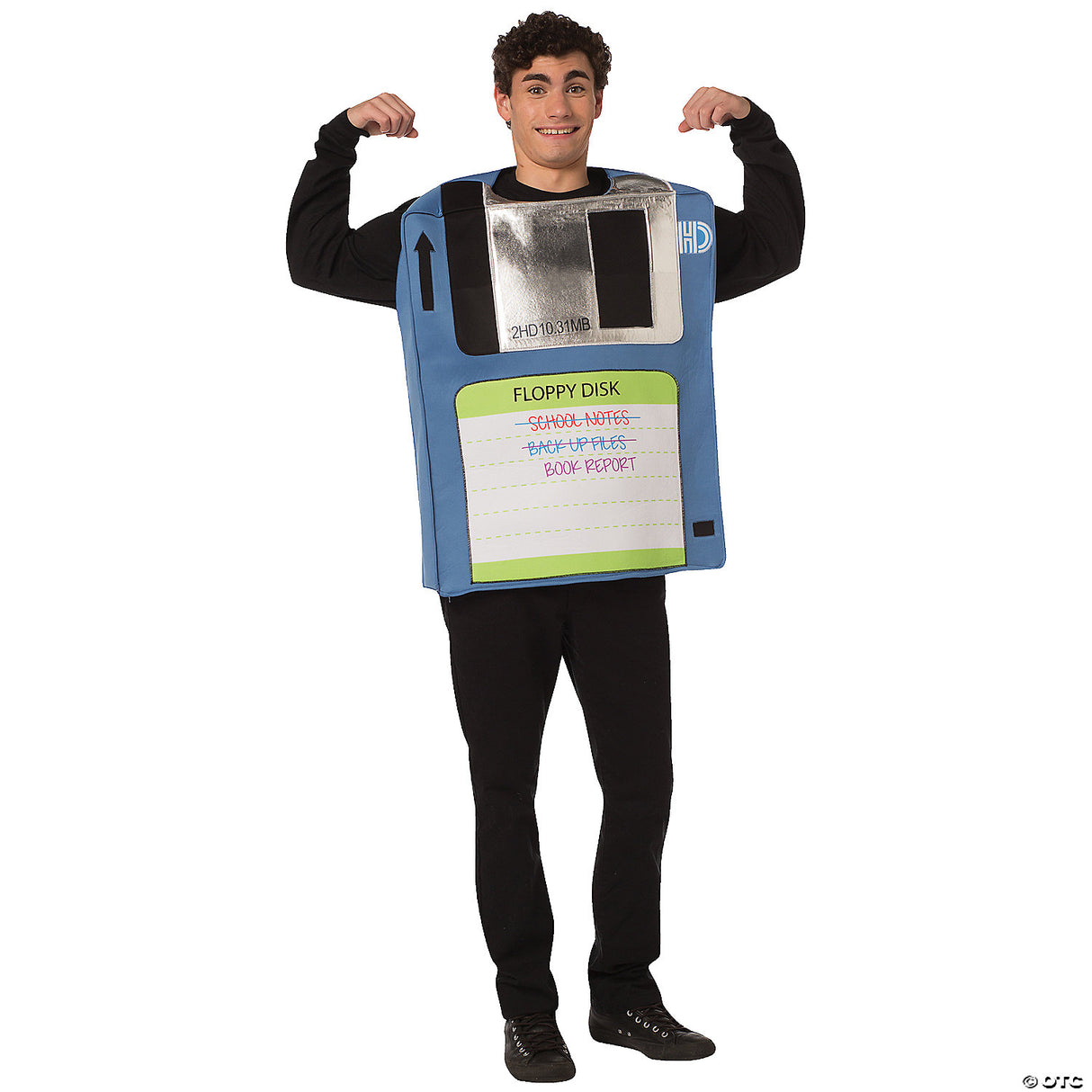 Adults Floppy Disk Costume – Funny Retro Computer Halloween Cosplay Party Outfit