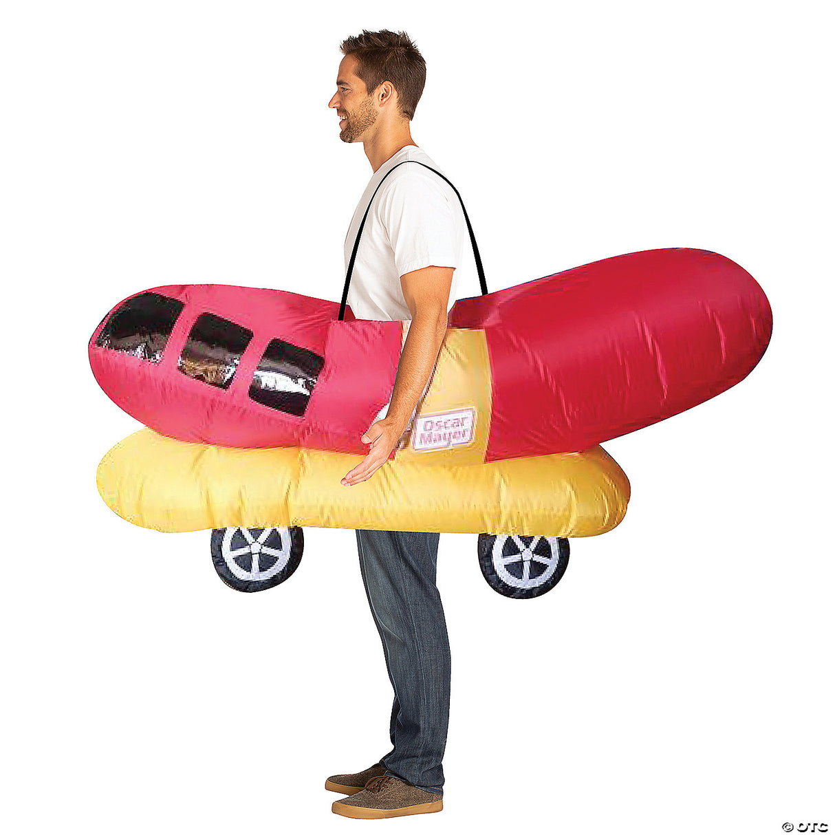 Adults Inflatable Oscar Mayer Weiner Costume – Funny Hot Dog Halloween Cosplay