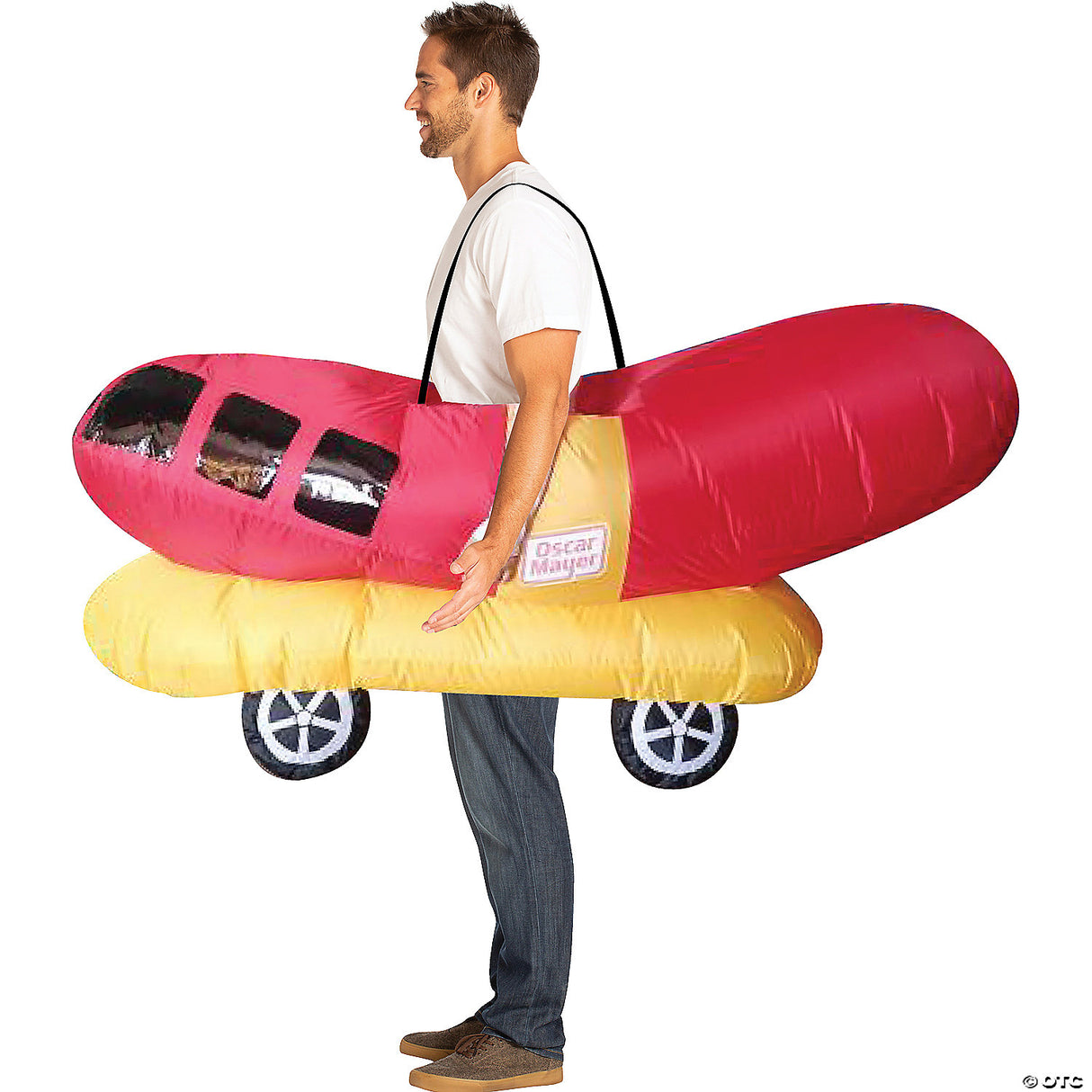 Adults Inflatable Oscar Mayer Weiner Costume – Funny Hot Dog Halloween Cosplay
