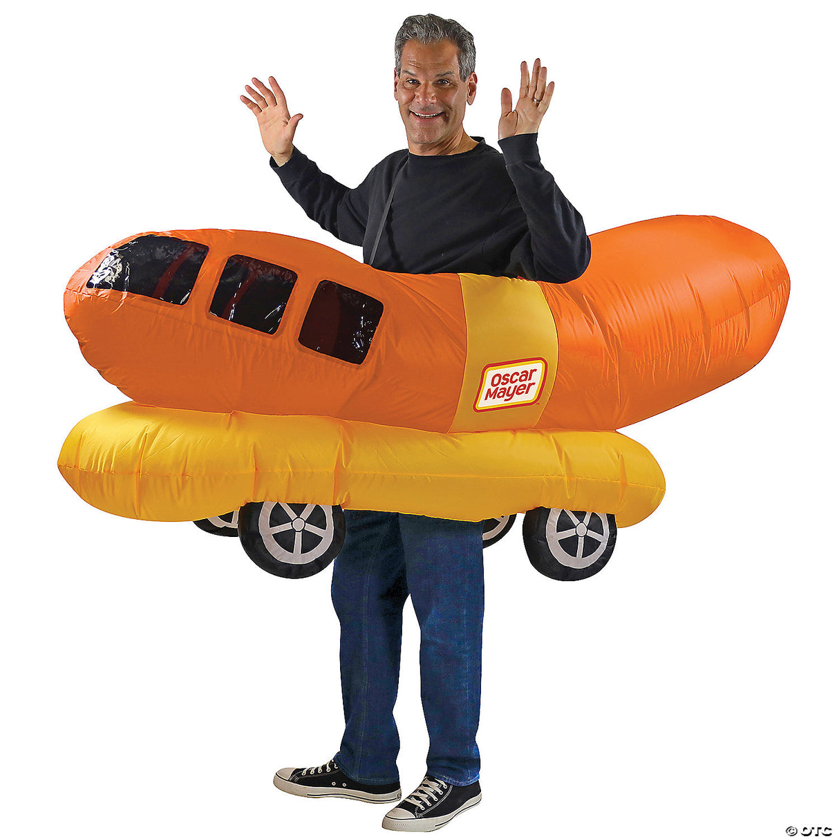 Adults Inflatable Oscar Mayer Weiner Costume – Funny Hot Dog Halloween Cosplay