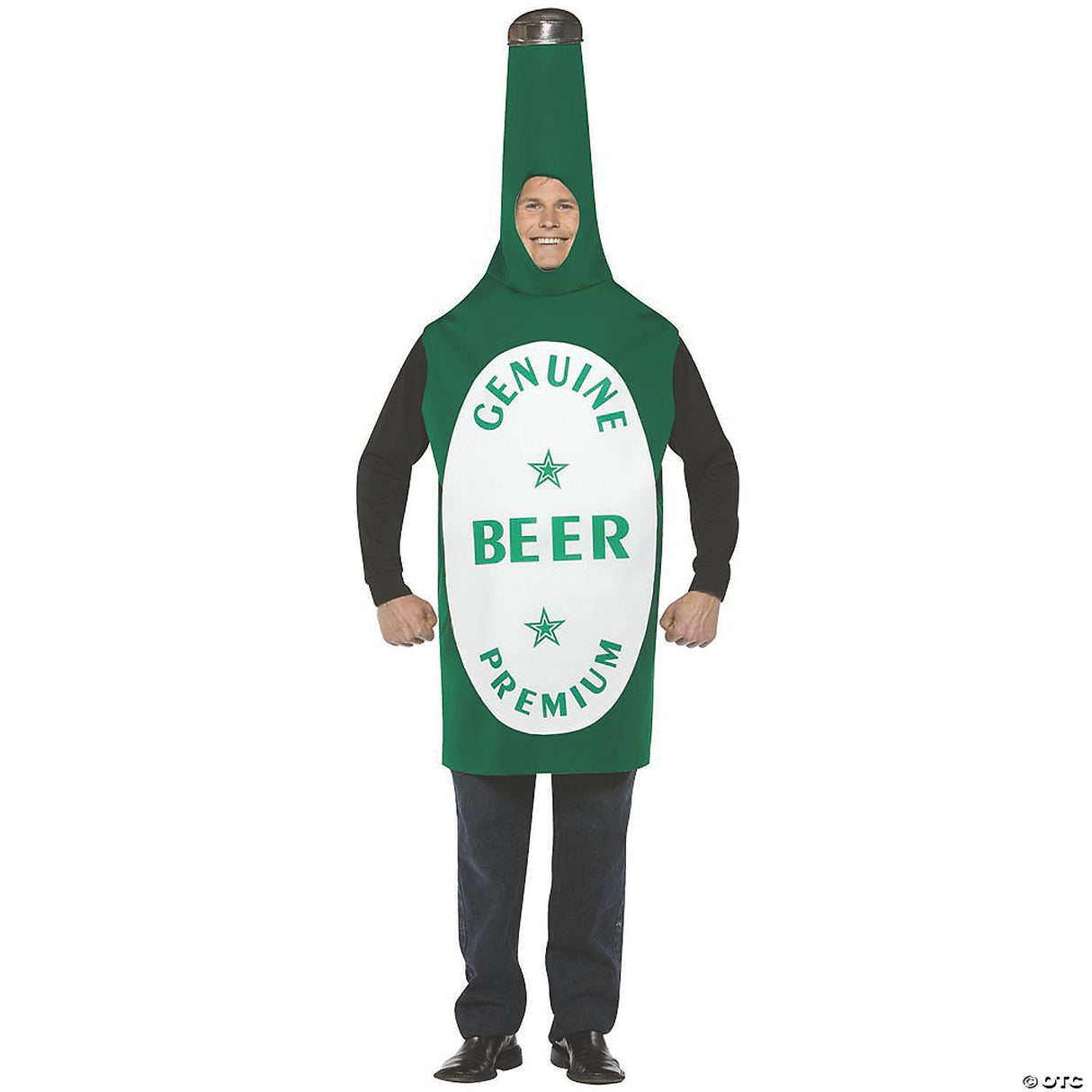 Adults Beer Bottle Costume – Funny Drink Halloween Cosplay Party Outfit for Adul
