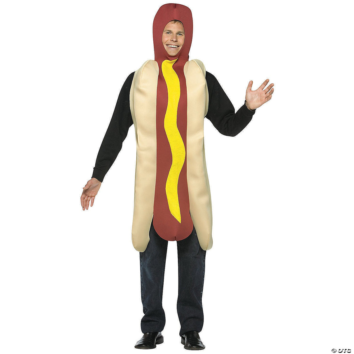 Men's Hot Dog Costume - Funny Food Halloween Costume Adult Cosplay Party Outfit