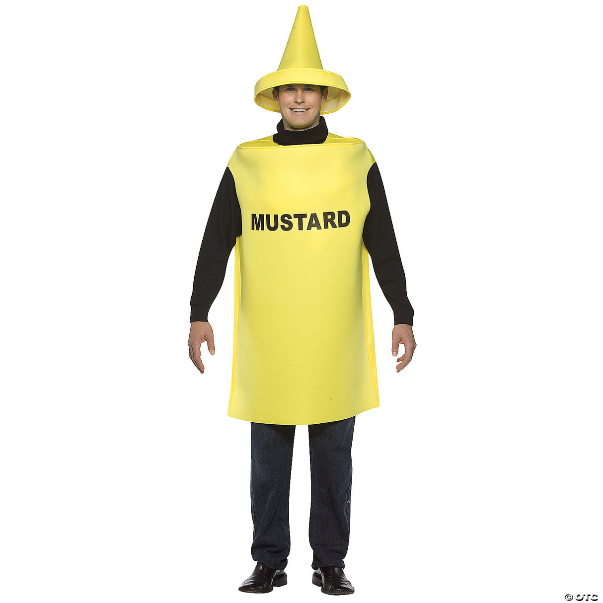 Adults Mustard Costume – Funny Food Condiment Halloween Cosplay Party Outfit